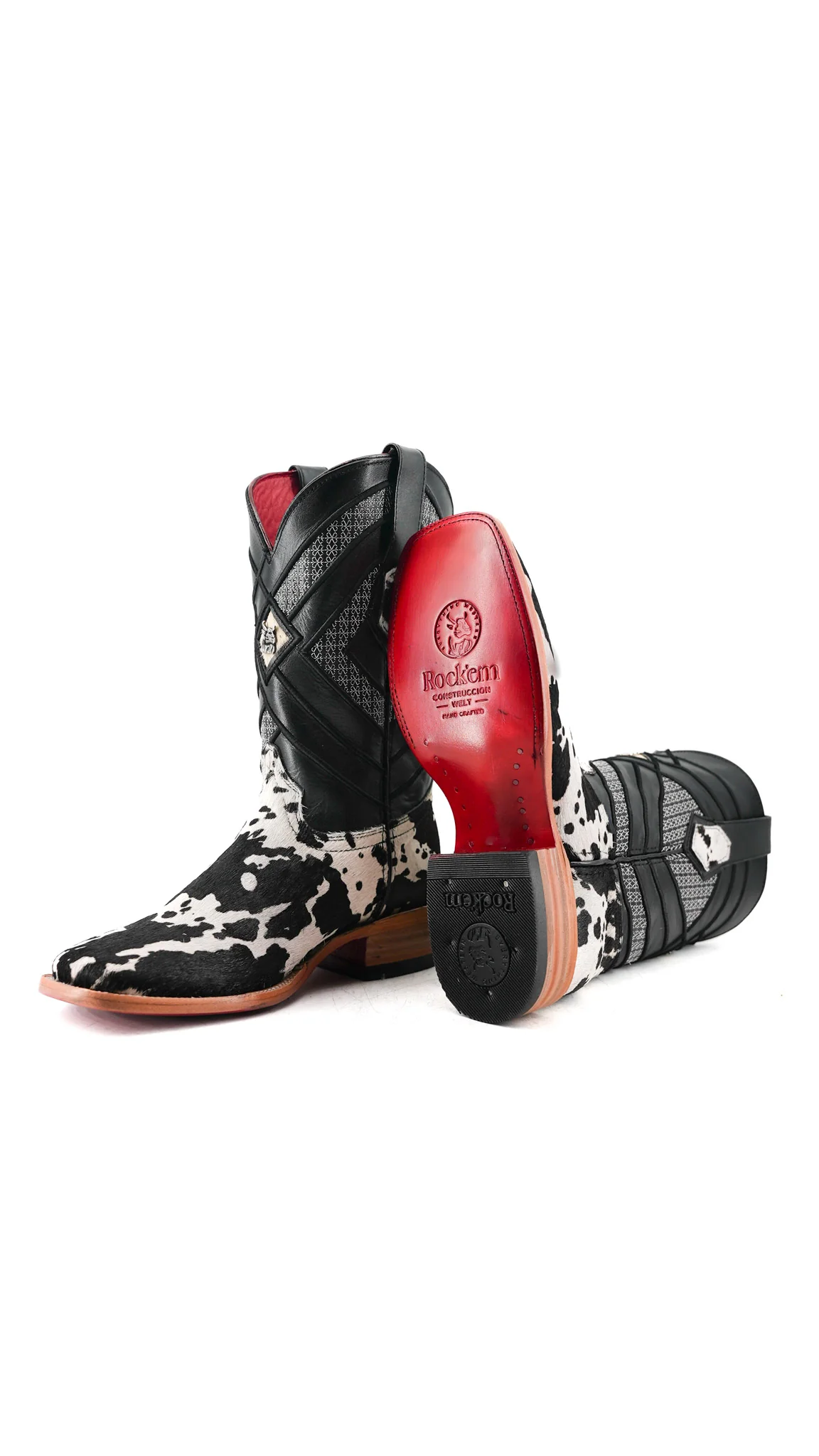 Prescott Cowhide Square Toe Cowboy Boot Size 6 Box RMF1 - Image 2