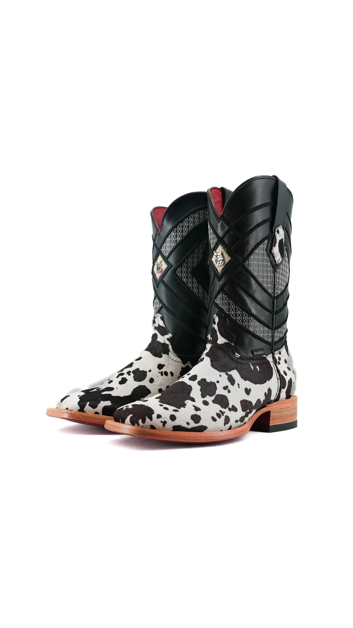 Prescott Cowhide Square Toe Cowboy Boot Size 7 Box RMF5