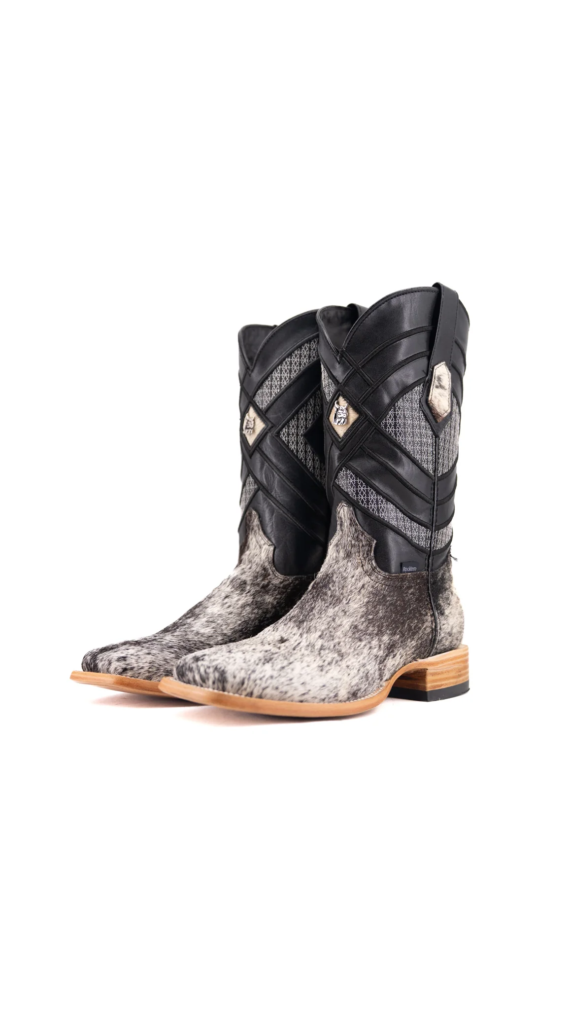 Prescott Cowhide Square Toe Cowboy Boot Size 8 Box VM1