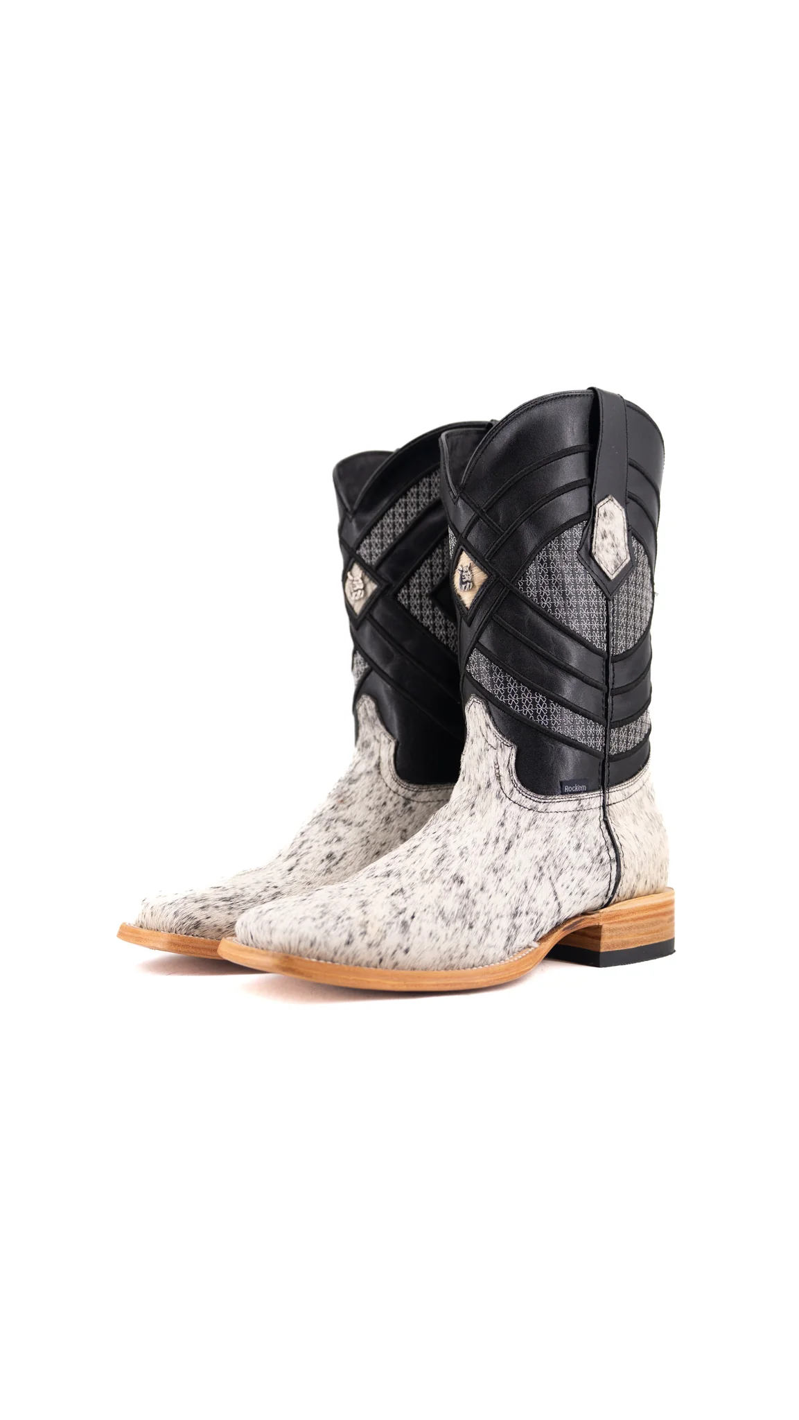 Prescott Cowhide Square Toe Cowboy Boot Size 9 Box VM7
