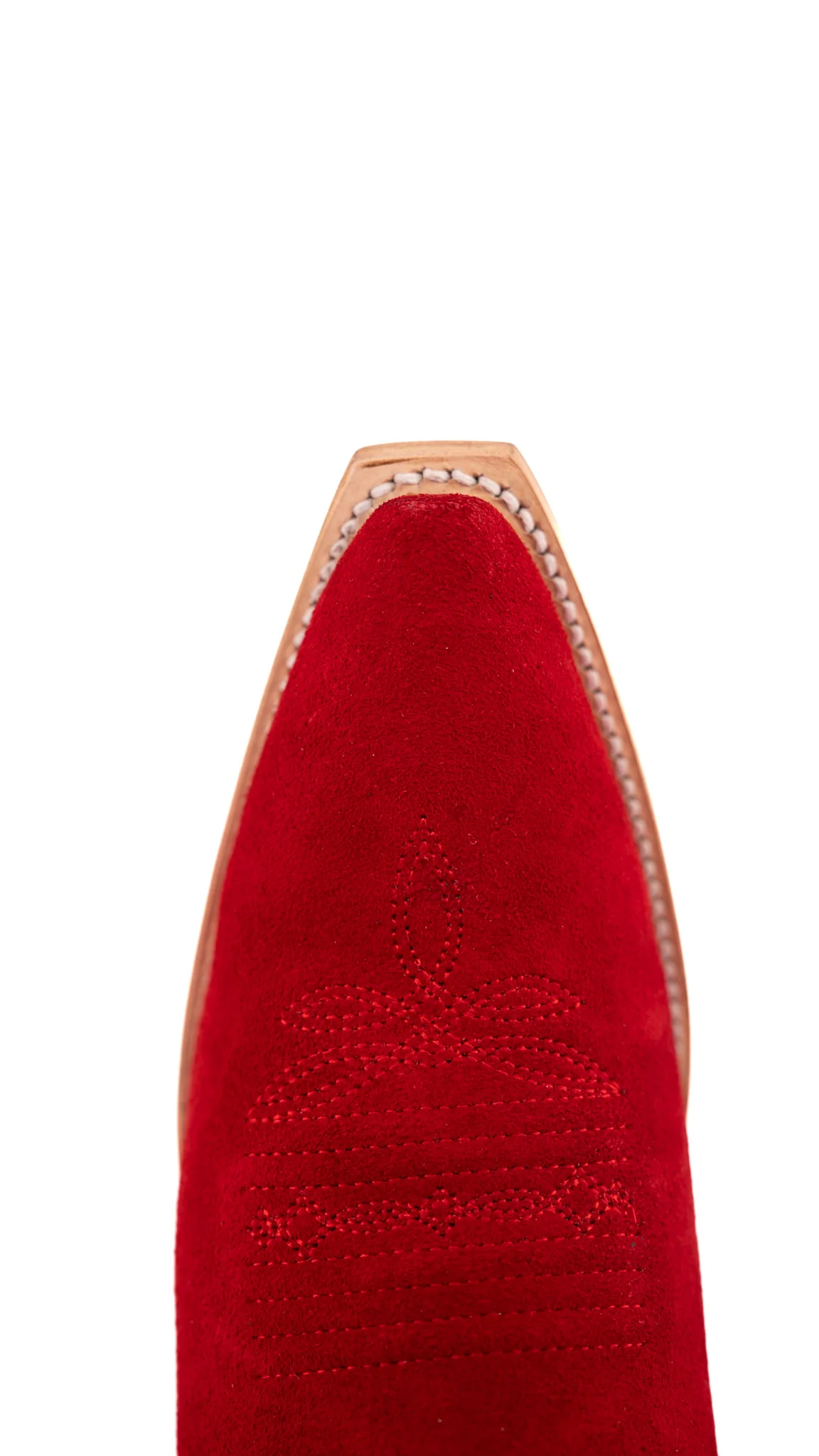 Presley Suede Tall Red Bottom Wide Calf Snip Toe Cowgirl Boot - Image 6