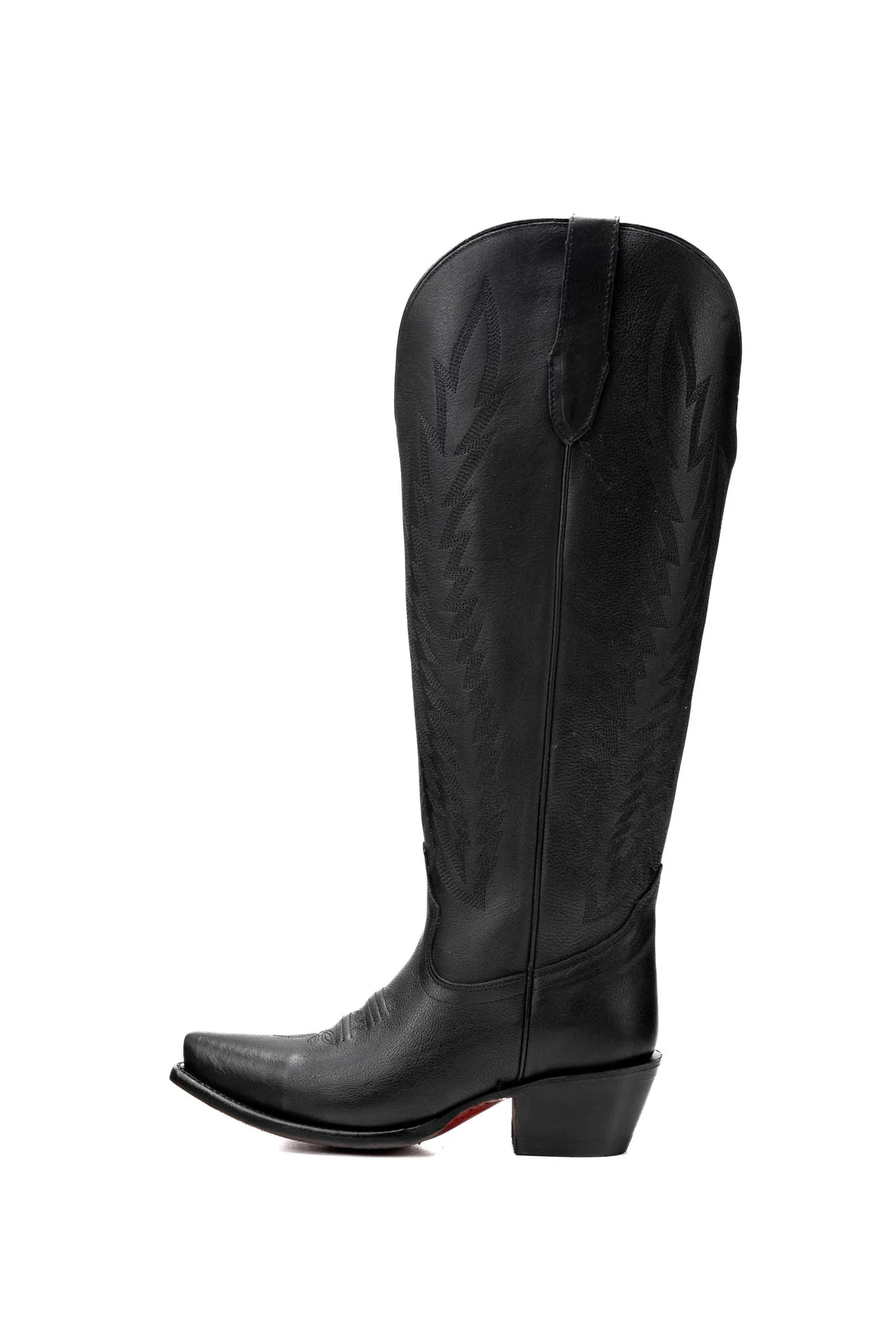 Presley Tall Red Bottom Wide Calf Snip Toe Cowgirl Boot - Image 2