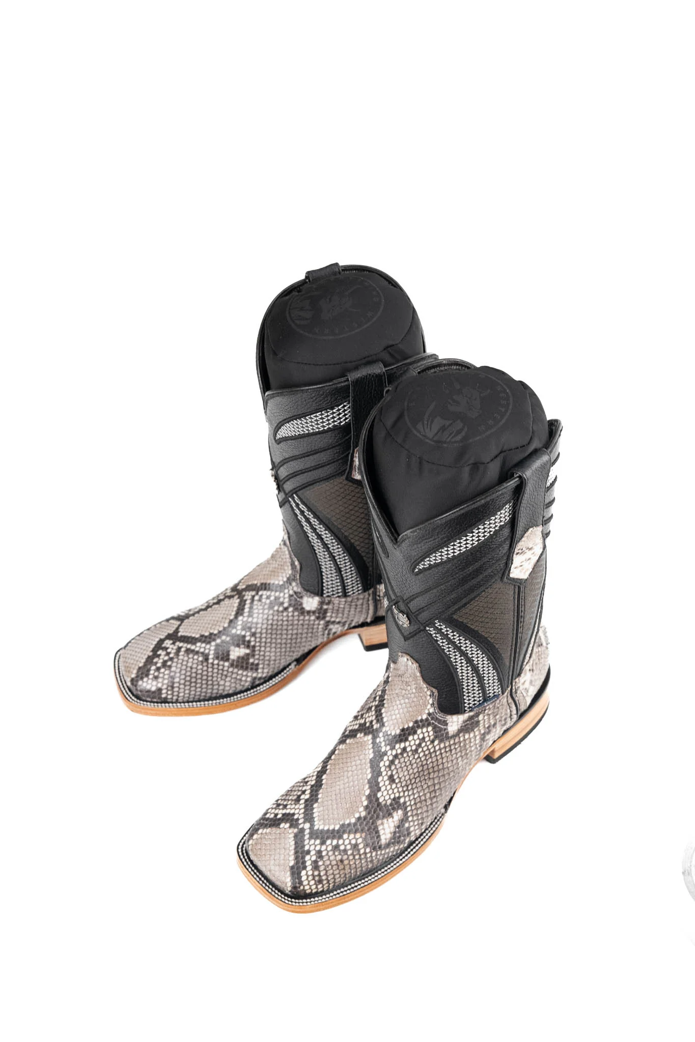 Monroe Python Belly Exotic Square Toe Cowboy Boot - Image 5