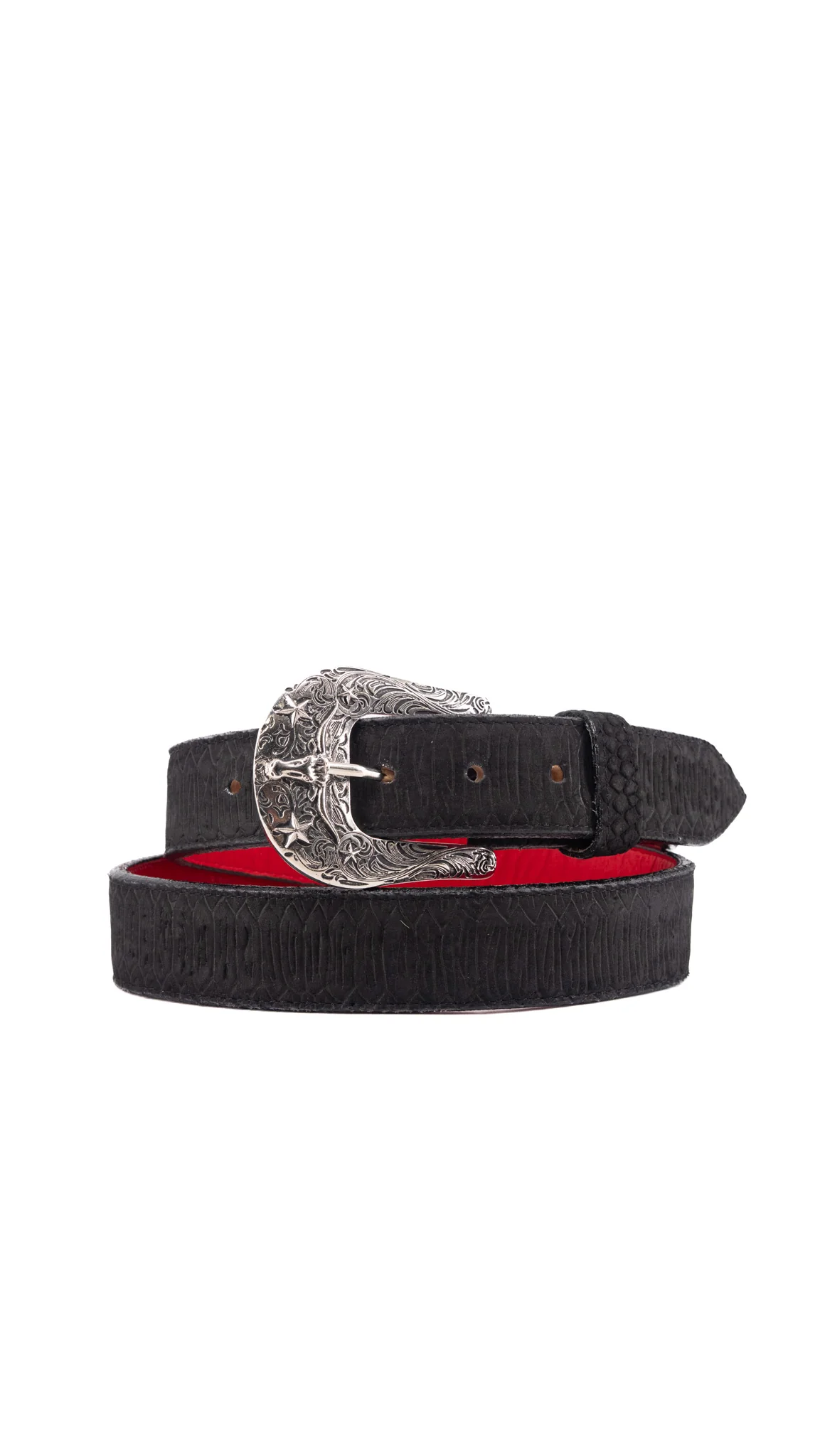 Python Red Bottom Cowboy Belt