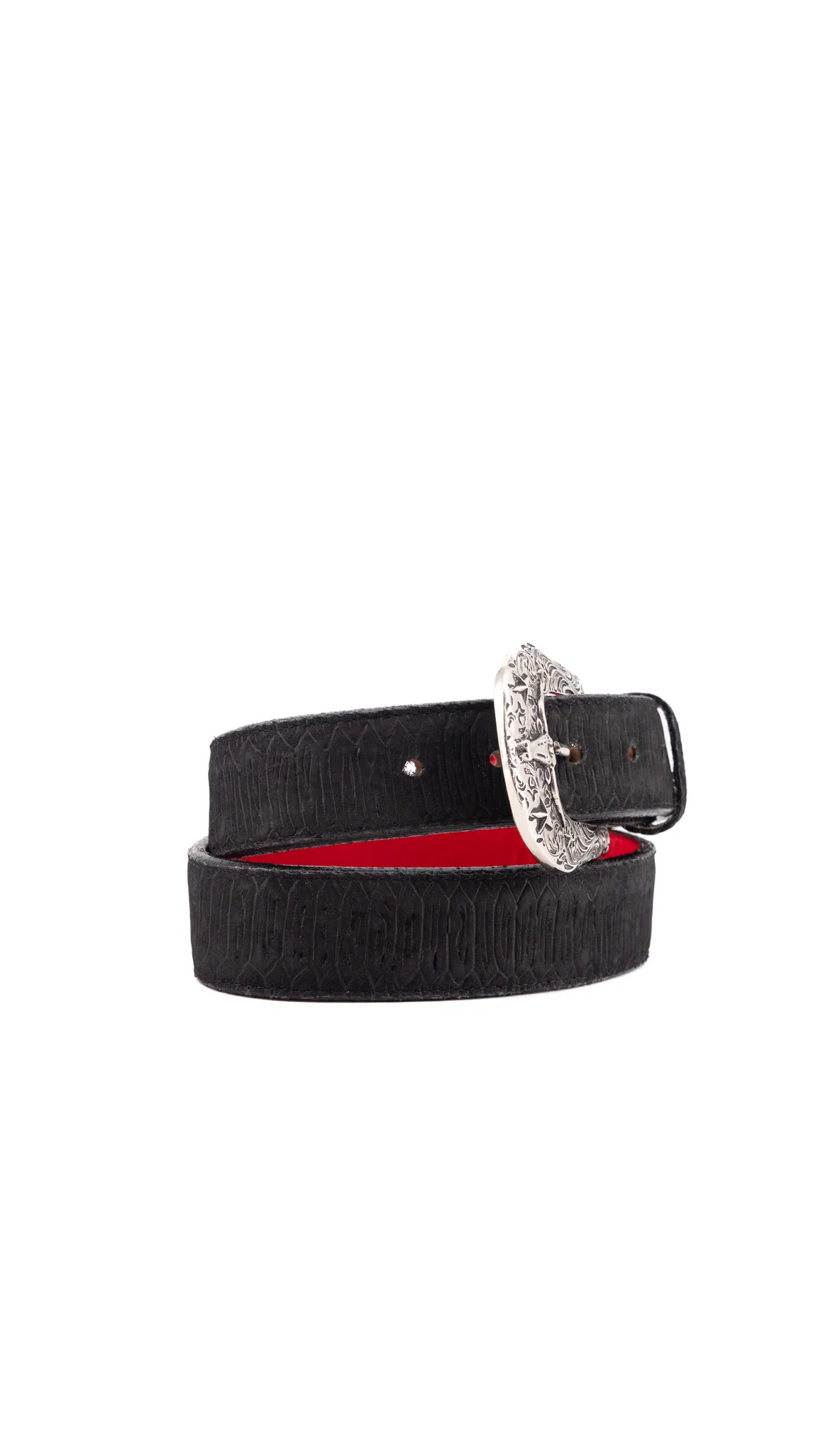 Python Red Bottom Cowboy Belt - Image 2