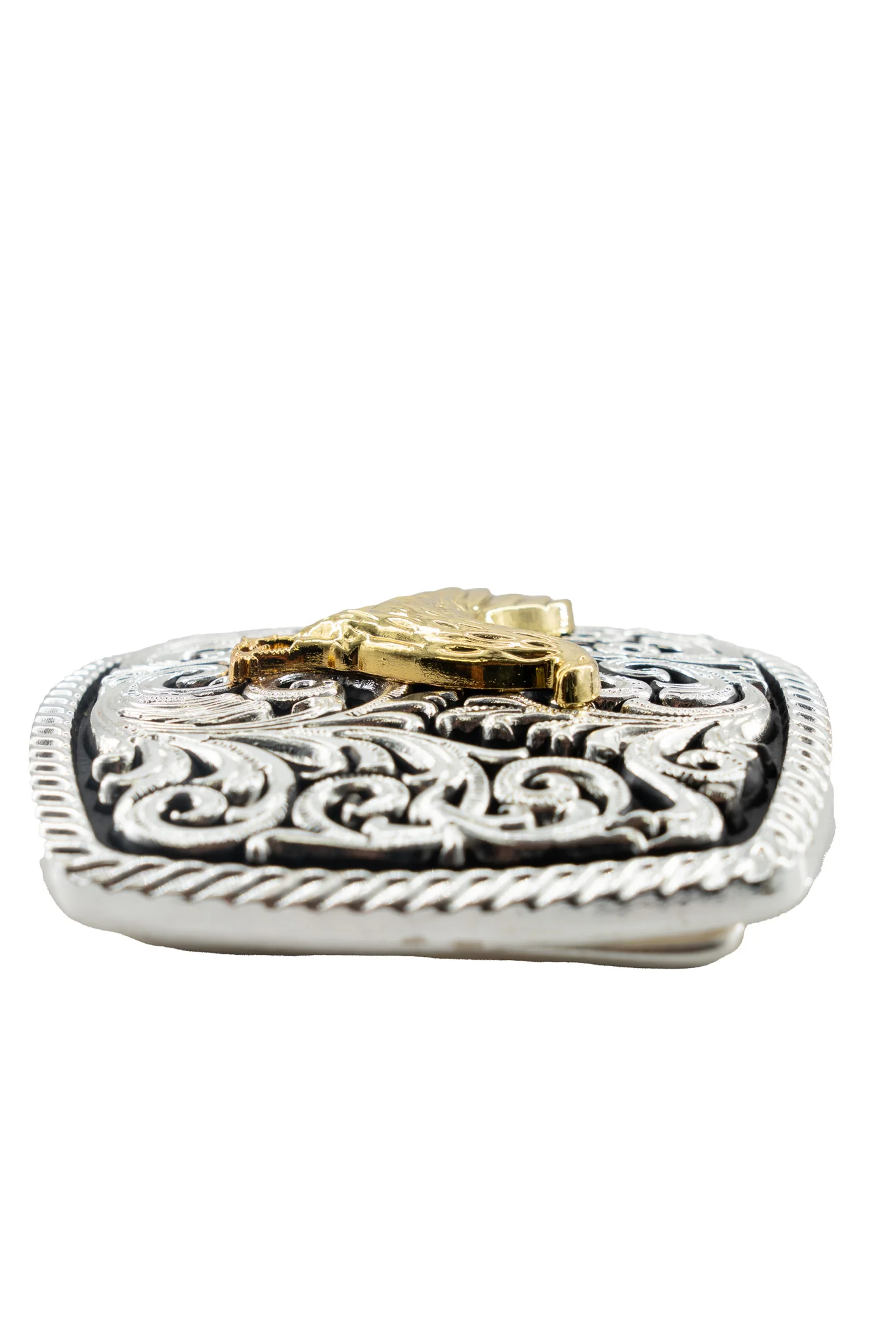 Intricate Scrollwork Rooster Belt Buckle - Image 3