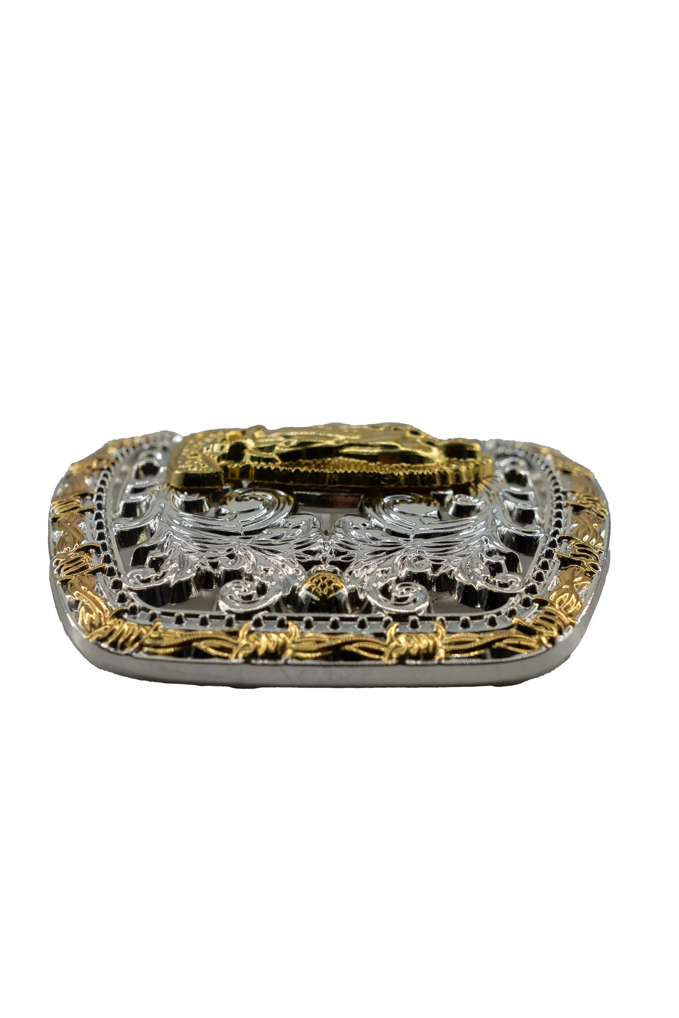 Regal Filigree Virgen Mary Belt Buckle - Image 3