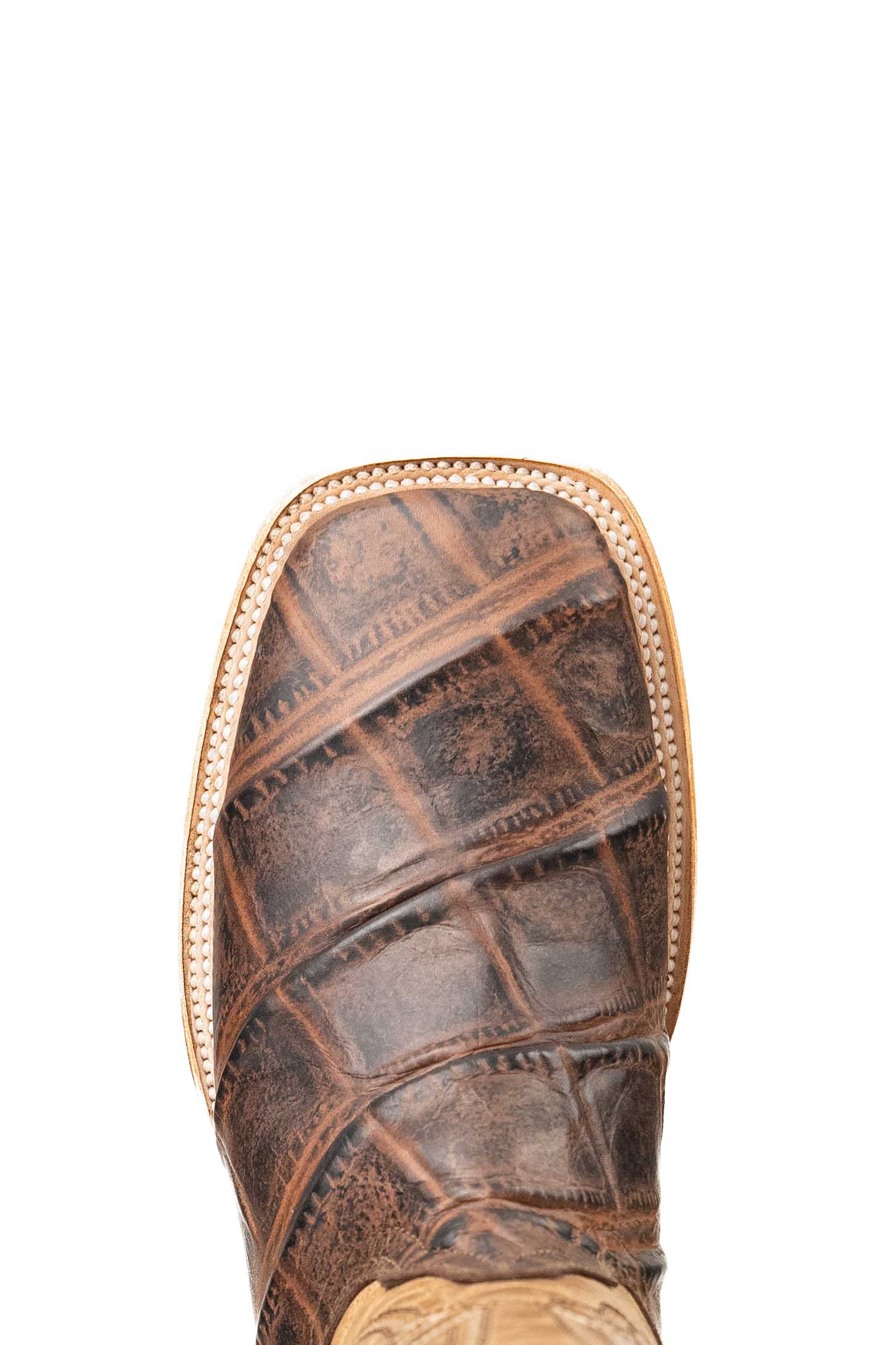 Renegate Alligator Square Toe Cowboy Boot - Image 5