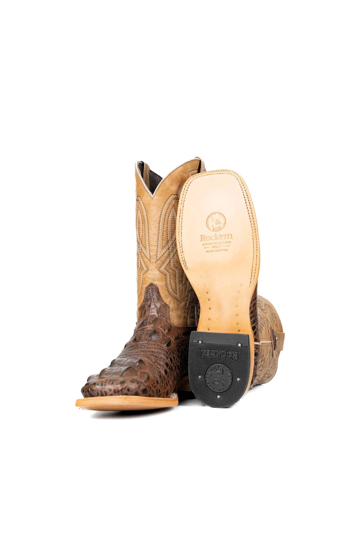 Renegate Giant Alligator Square Toe Cowboy Boot - Image 4