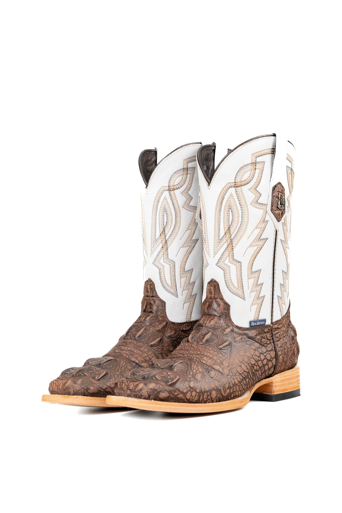 Renegate Giant Alligator Square Toe Cowboy Boot - Image 6