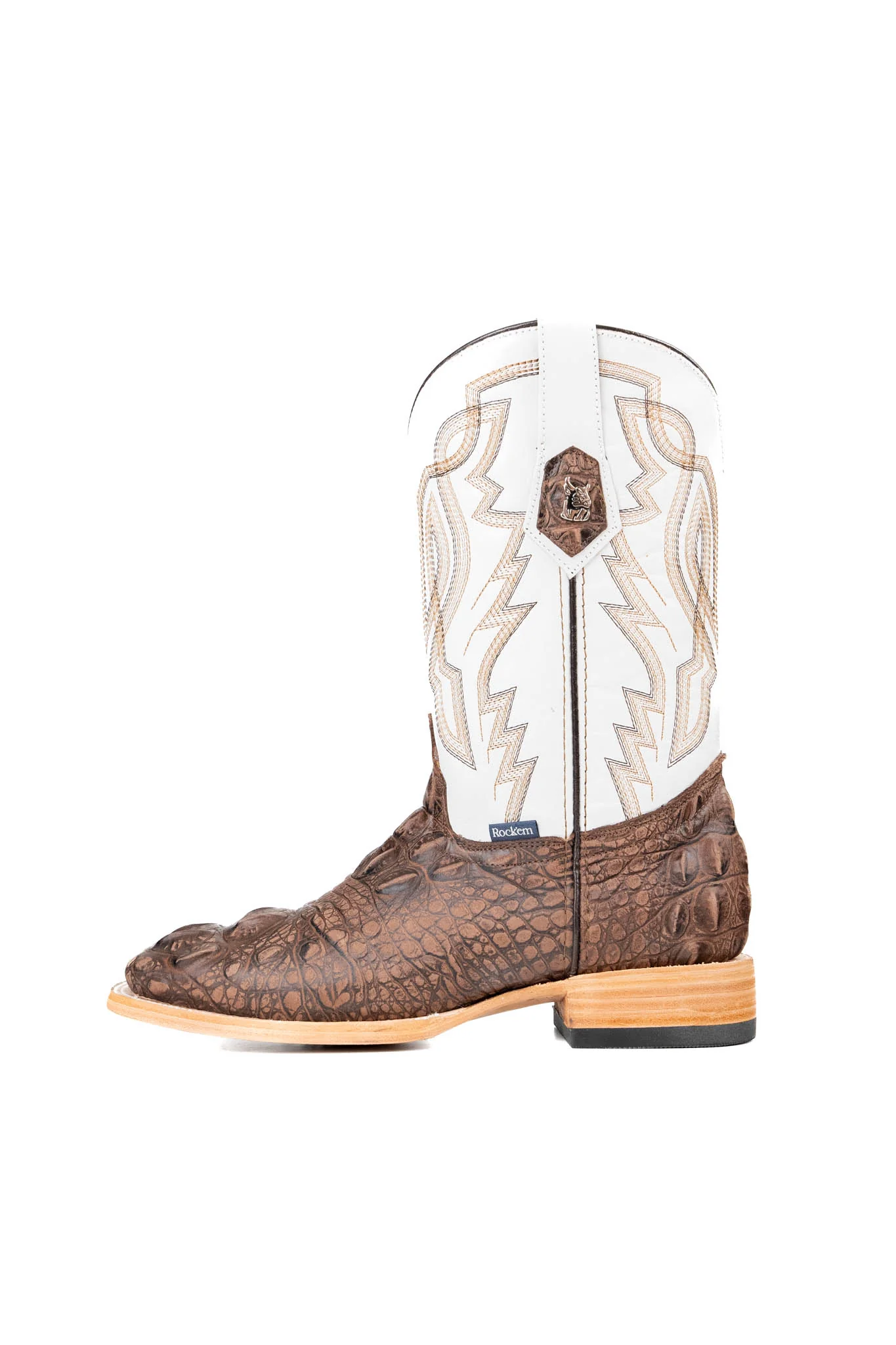 Renegate Giant Alligator Square Toe Cowboy Boot - Image 7