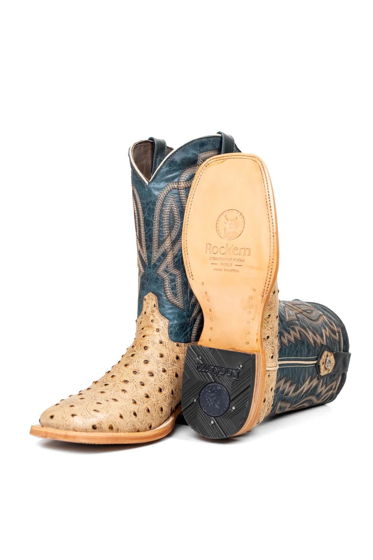 Renegate Ostrich Square Toe Cowboy Boot - Image 15