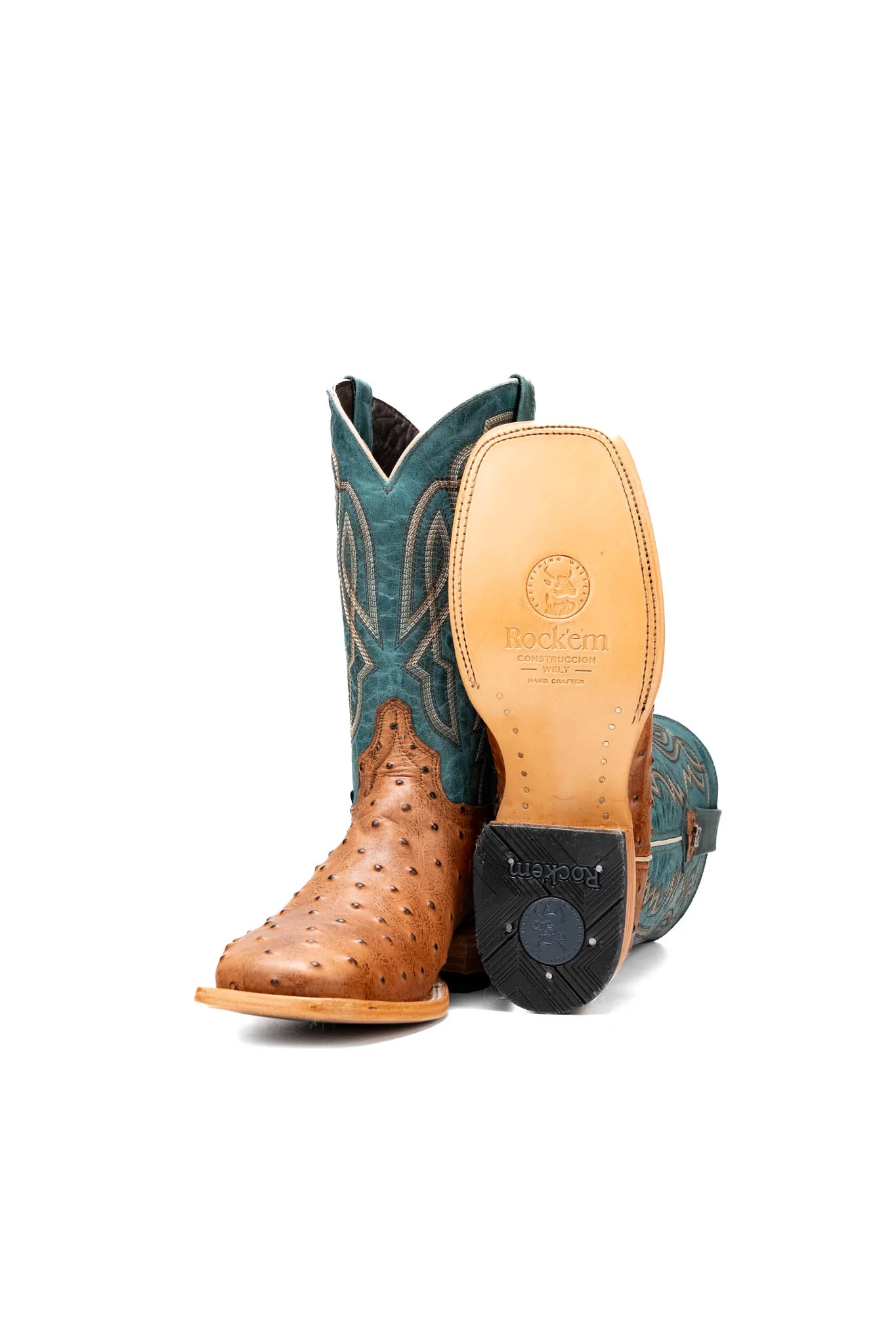 Renegate Ostrich Square Toe Cowboy Boot - Image 21