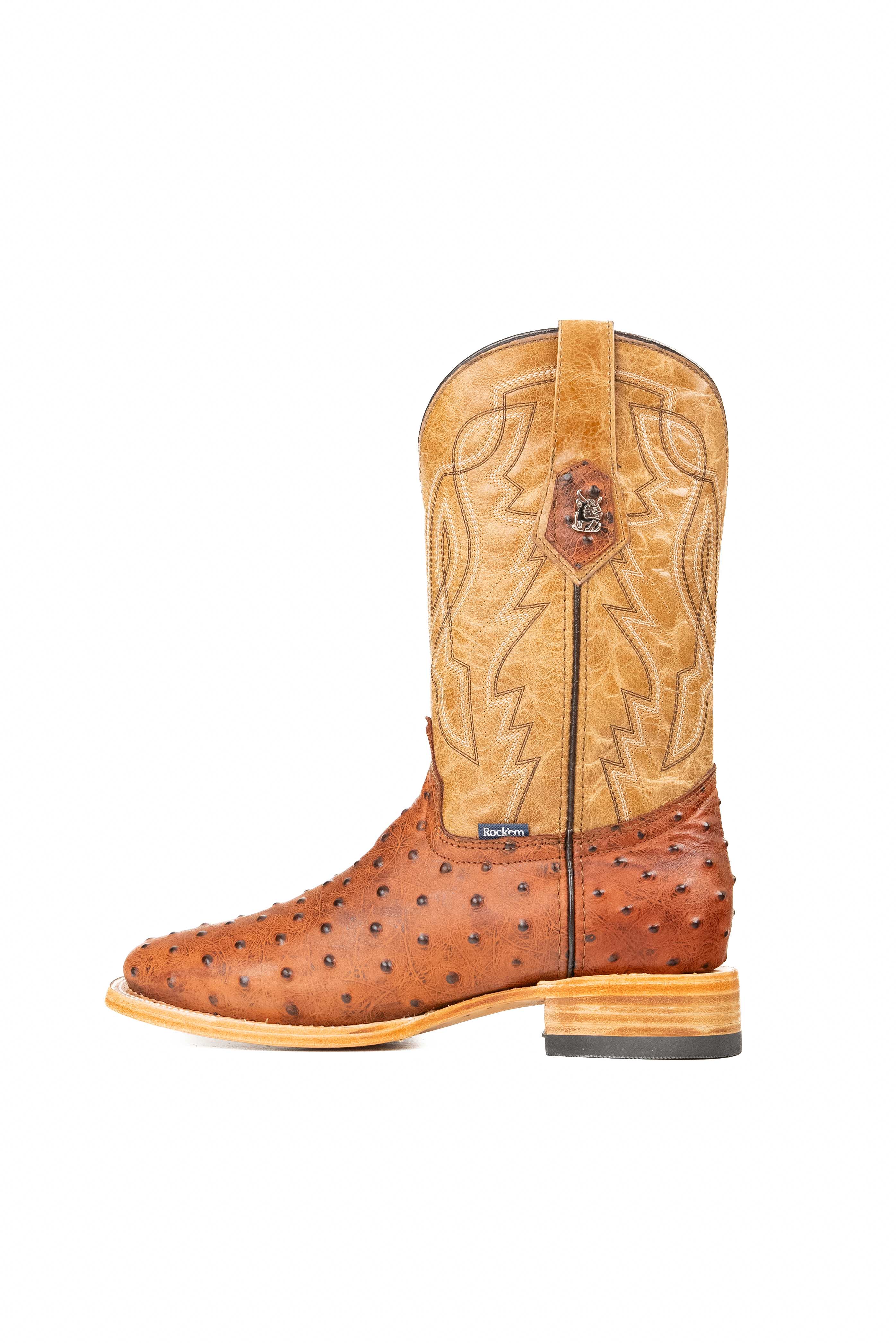 Renegate Ostrich Square Toe Cowboy Boot - Image 7