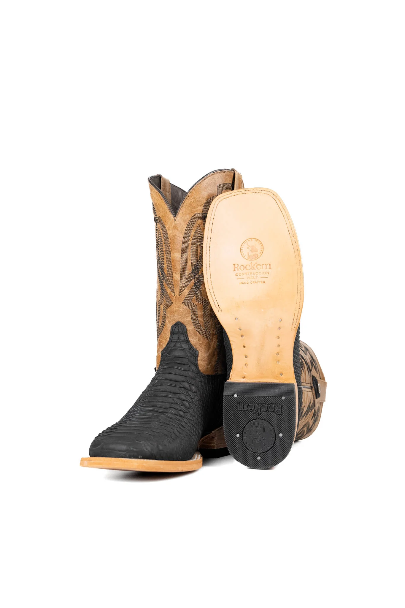 Renegate Python Square Toe Cowboy Boot - Image 4