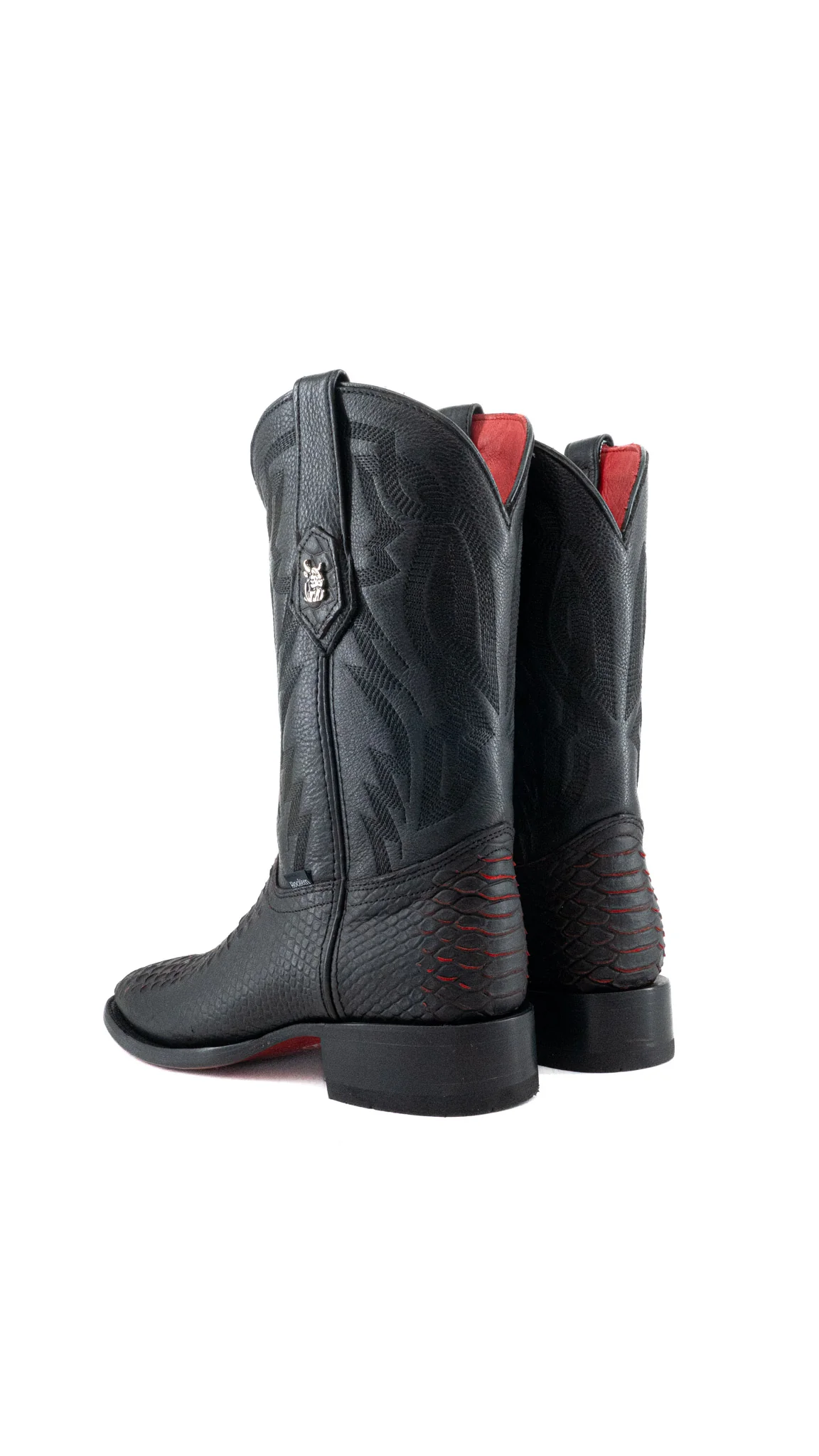 Renegate Python Red Bottom Square Toe Cowboy Boot - Image 3
