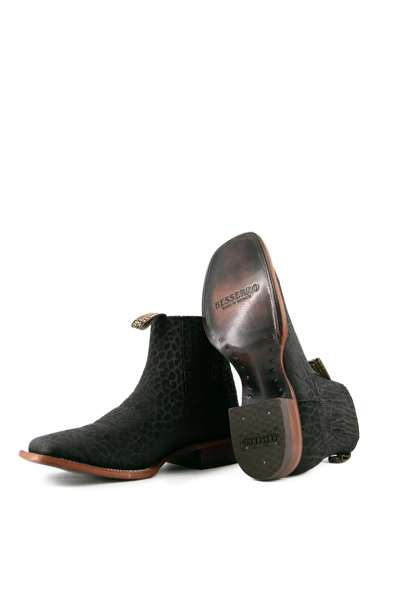 Bessero Leather Bull Neck Square Toe Men's Ankle Boot - Image 14