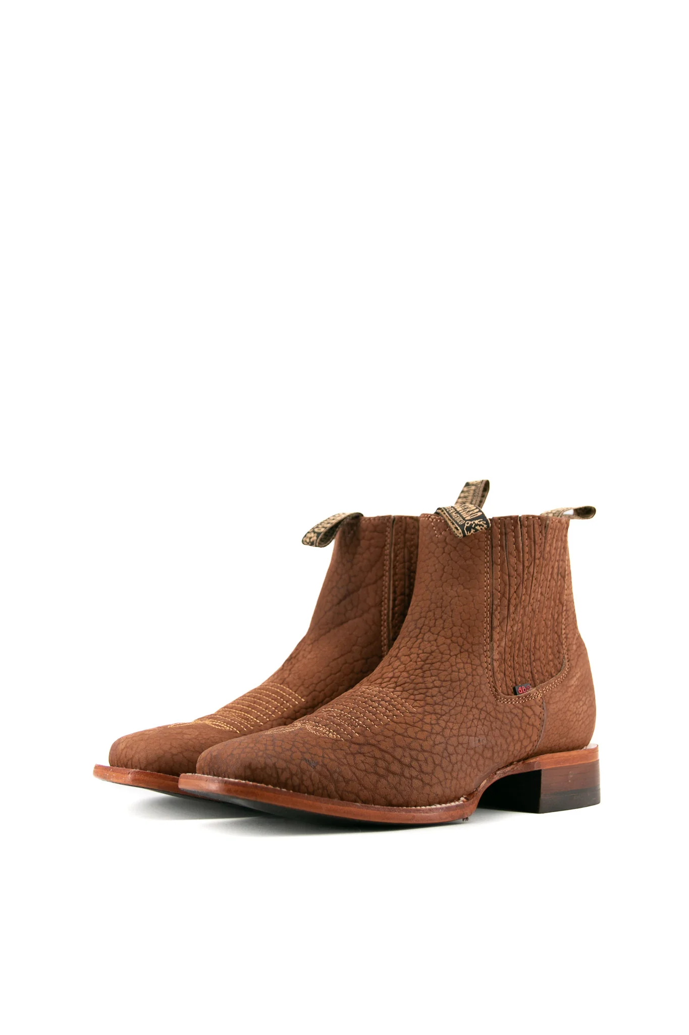 Bessero Leather Bull Neck Square Toe Men's Ankle Boot - Image 6