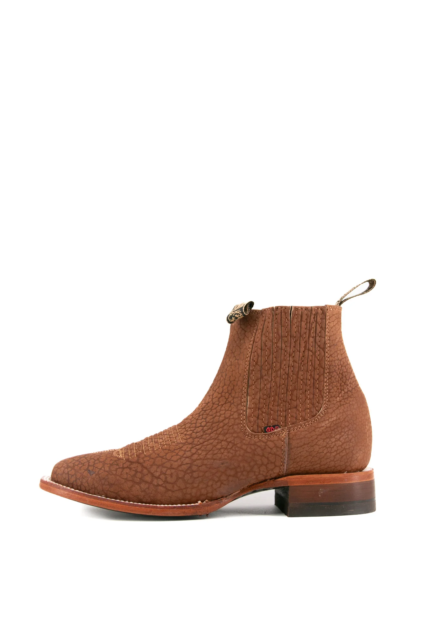 Bessero Leather Bull Neck Square Toe Men's Ankle Boot - Image 7