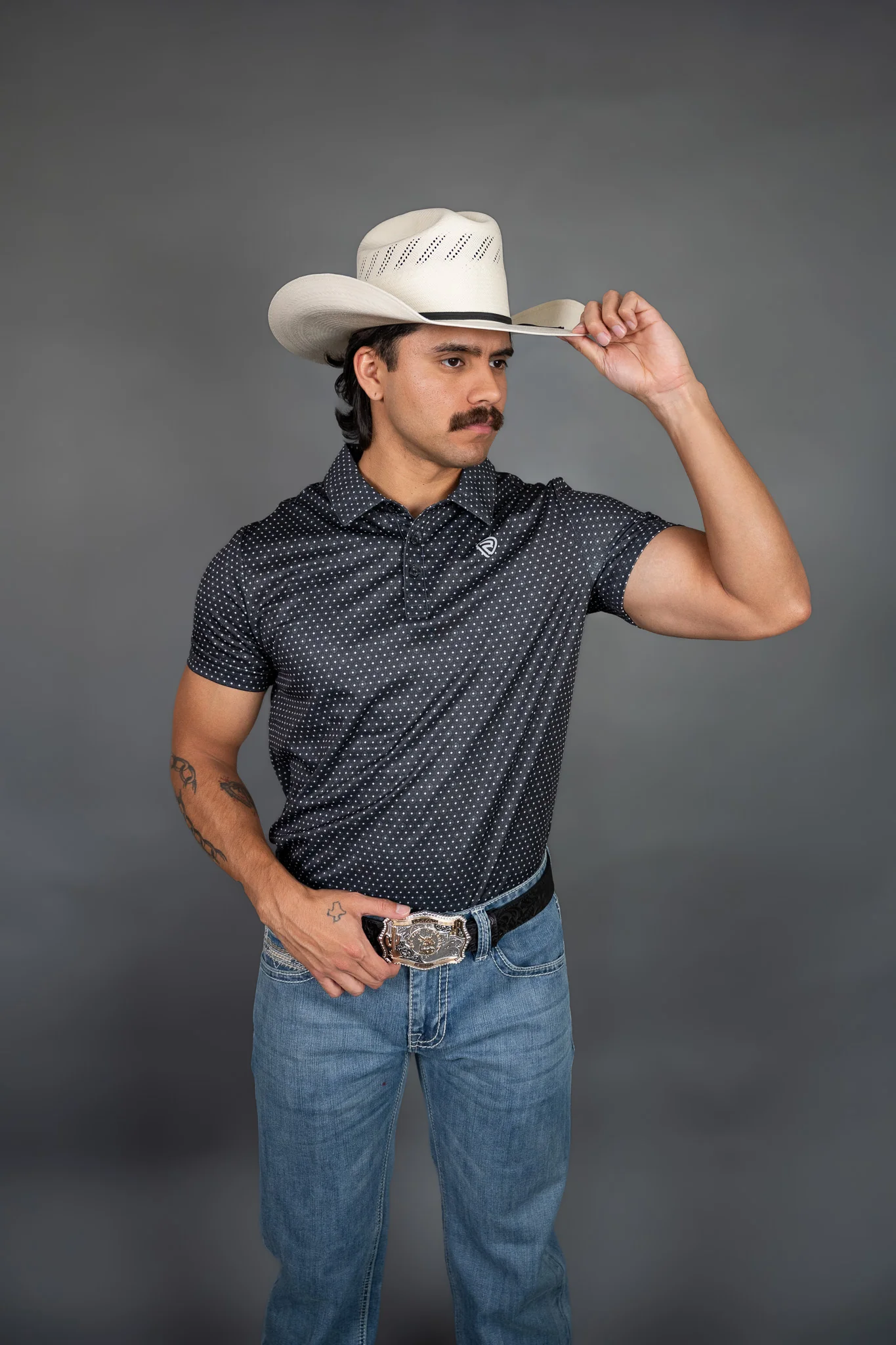 Rock & Roll Geo Printed Polo