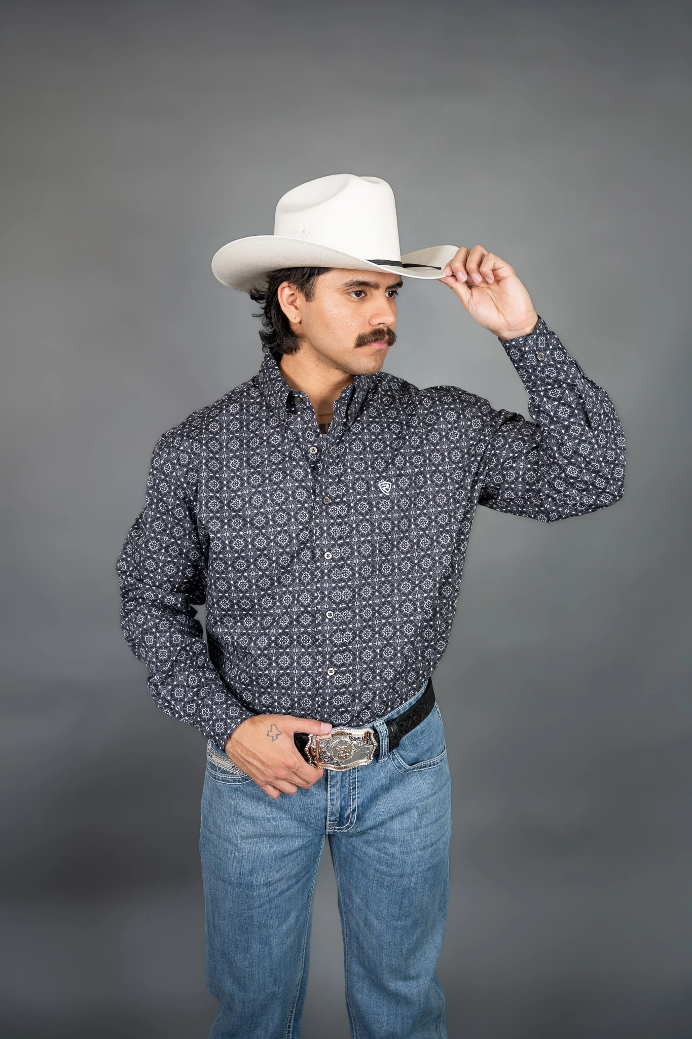 Rock & Roll Geometric Button Up - Image 2