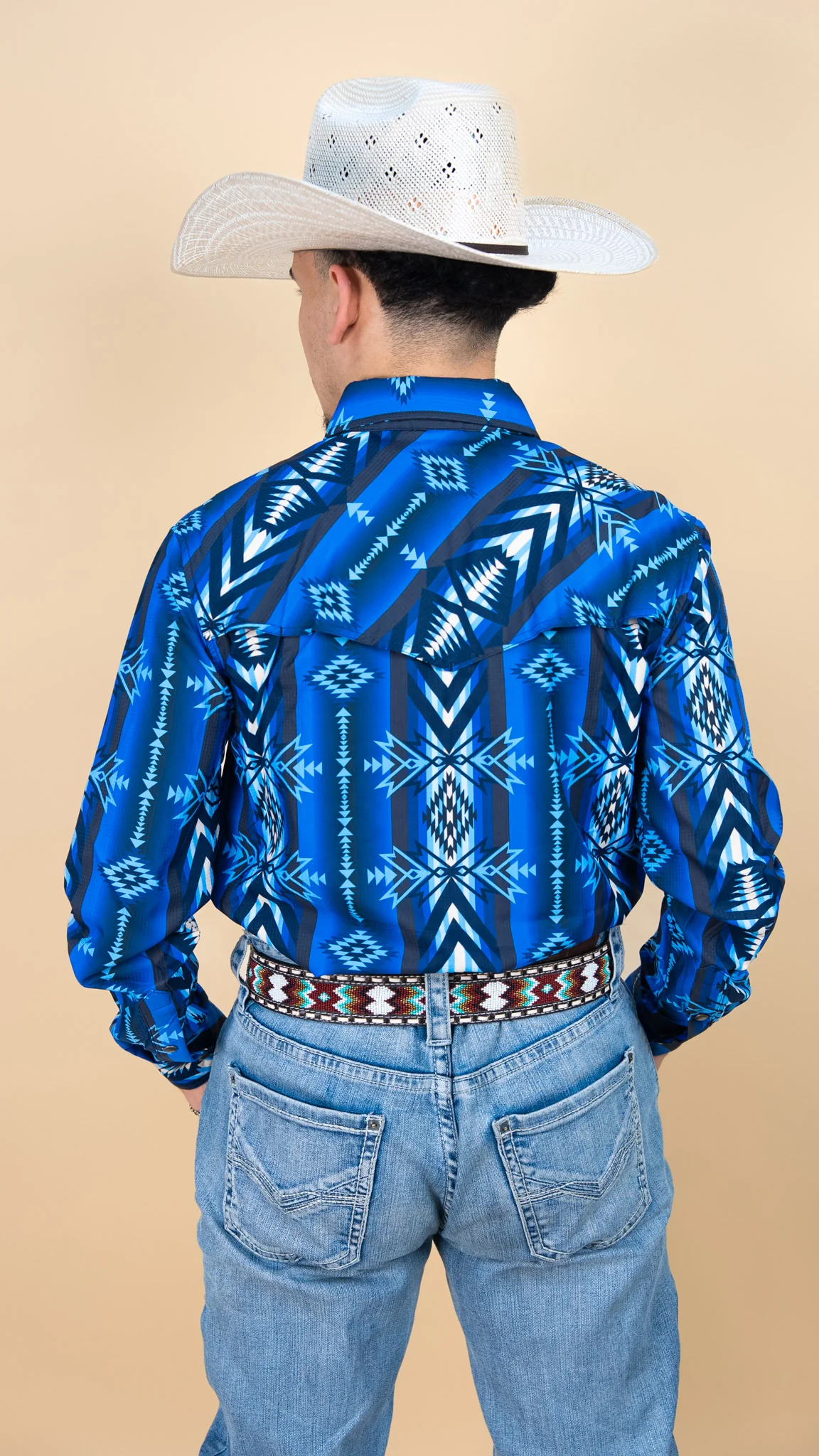 Rock & Roll Long Sleeve Aztec Tek Pearl Snap - Image 3