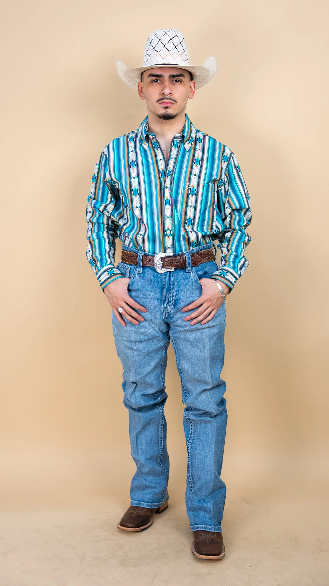 Rock & Roll Long Sleeve Aztec Valdez Button-Up - Image 4