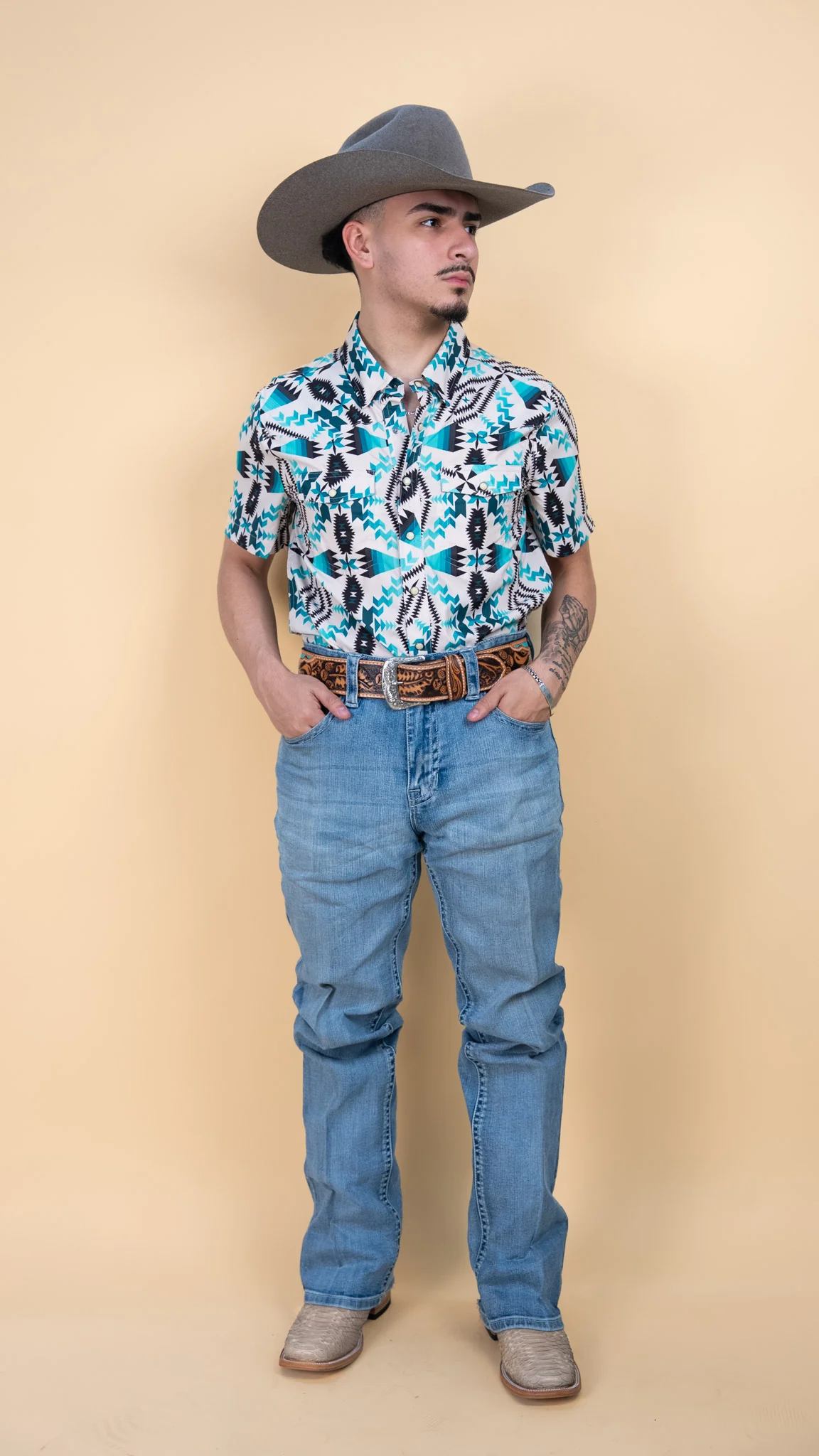 Rock & Roll Short Sleeve Allen Pearl Snap - Image 4