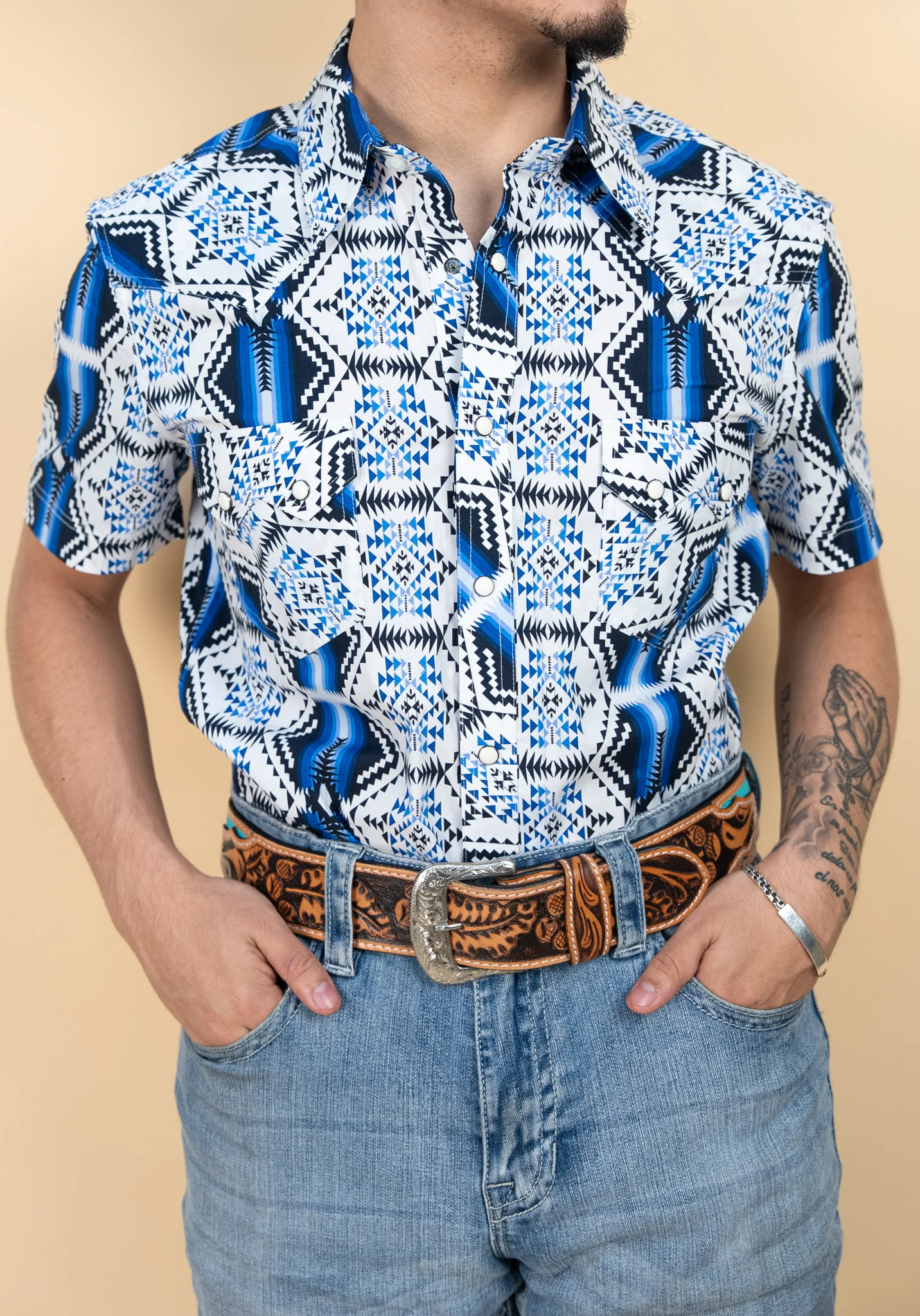 Rock & Roll Short Sleeve Marcus Pearl Snap - Image 2
