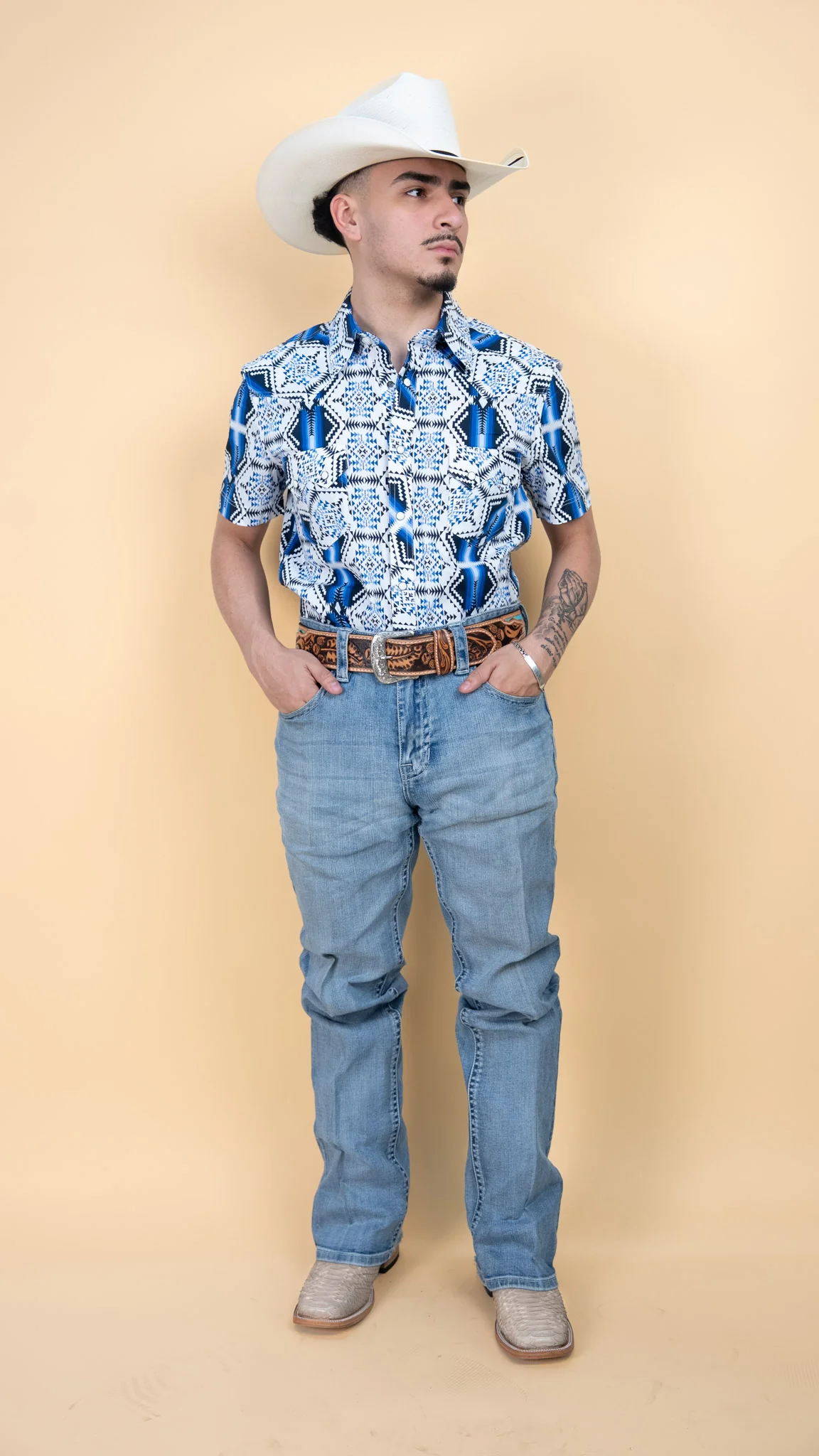 Rock & Roll Short Sleeve Marcus Pearl Snap - Image 4