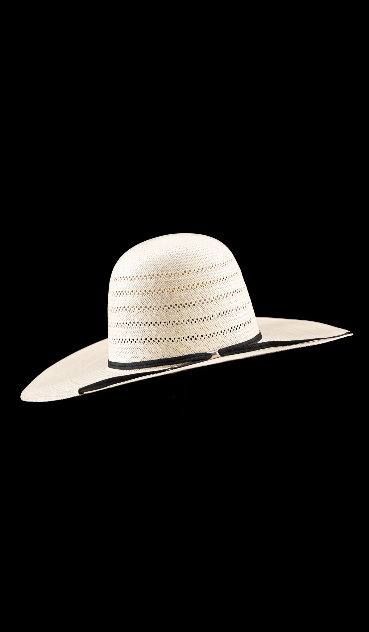 Rock'em 100X Ranch Stripe Open Crown Straw Hat