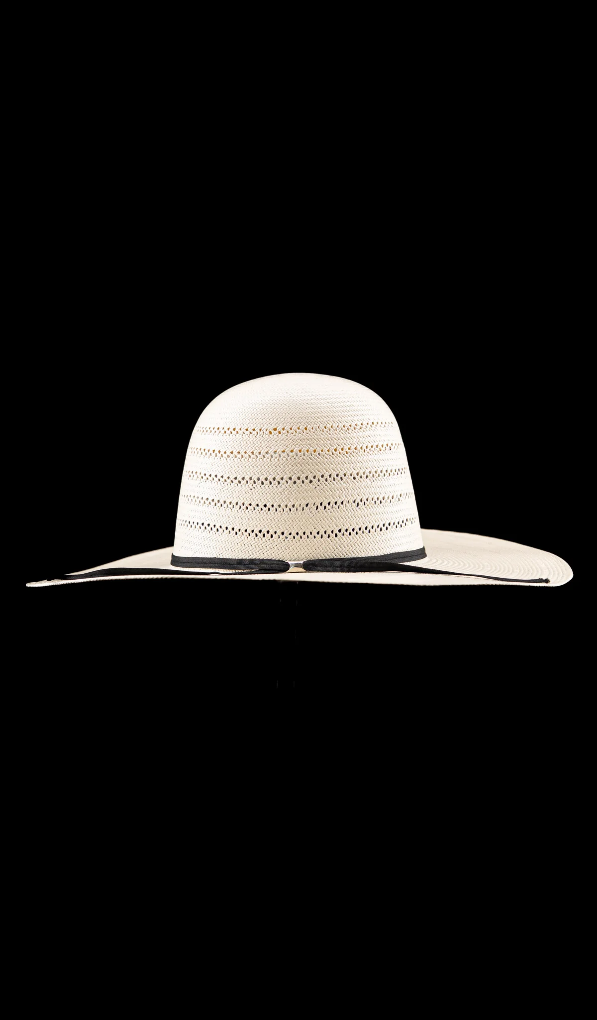 Rock'em 100X Ranch Stripe Open Crown Straw Hat - Image 3