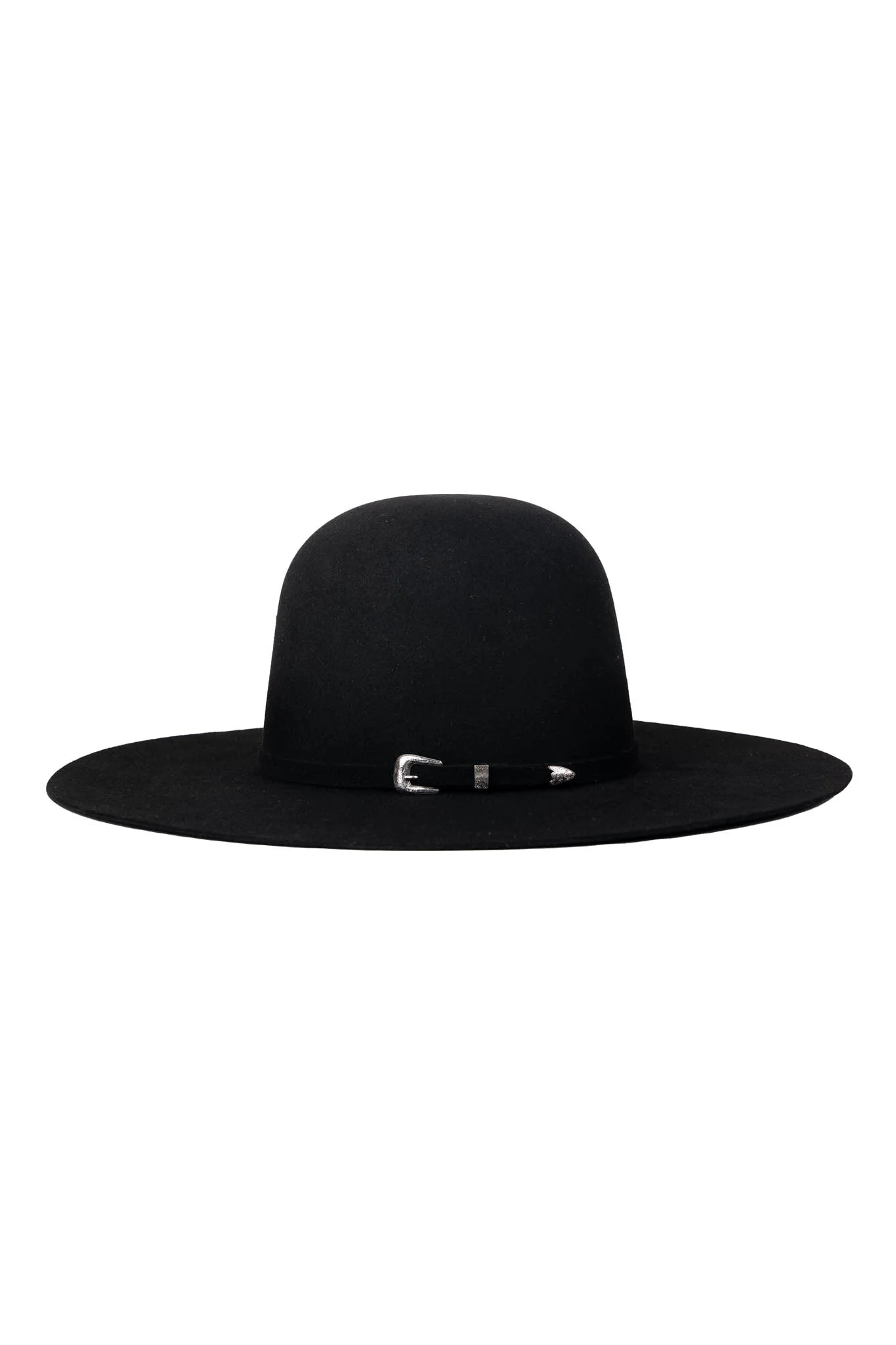 Rock'em 10X Black Beaver Open Crown Felt Cowboy Hat - Image 3