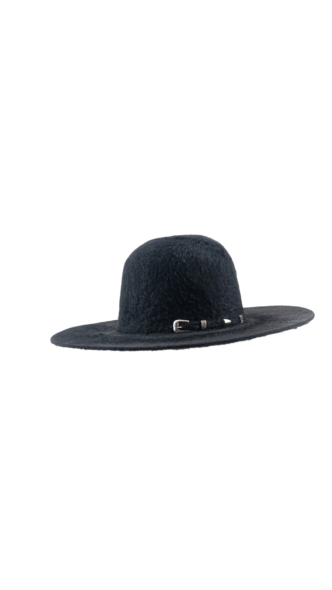 Rock'em 10X Black Grizzly Fur Open Crown Felt Cowboy Hat - Image 2