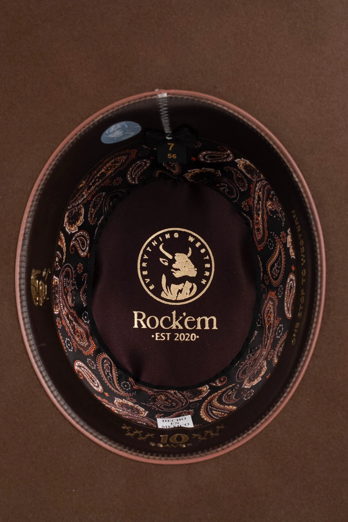 Rock'em 10X Castor Beaver Open Crown Felt Cowboy Hat - Image 5