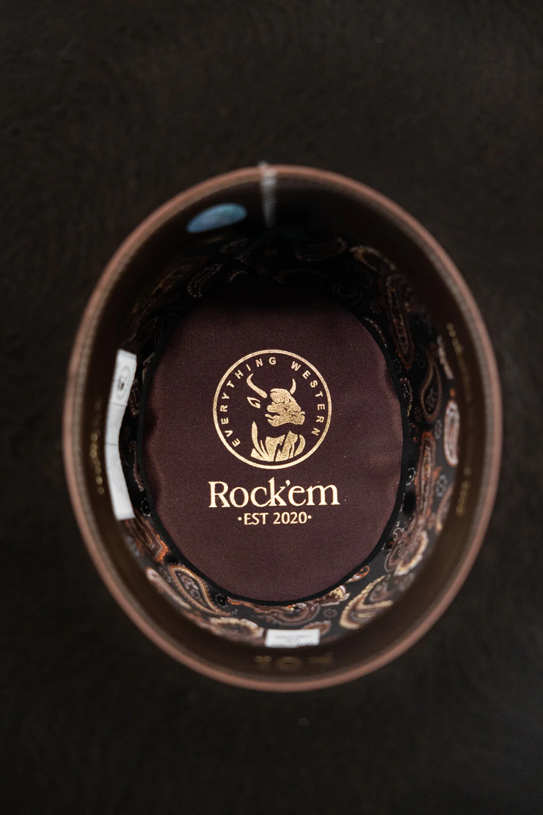 Rock'em 10X Chocolate Grizzly Fur Open Crown Felt Cowboy Hat - Image 5