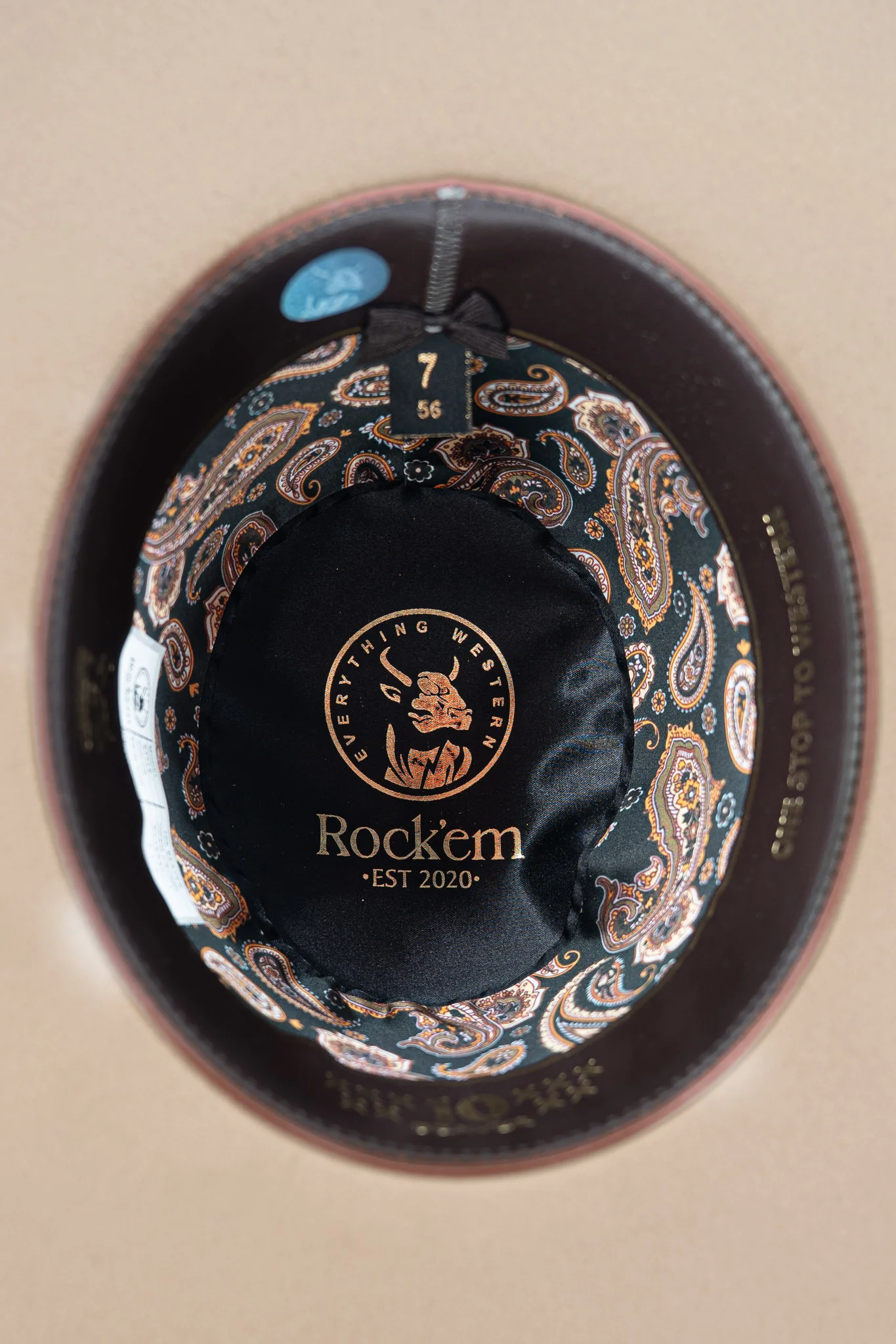 Rock'em 10X Silver Belly Beaver Open Crown Felt Cowboy Hat - Image 5