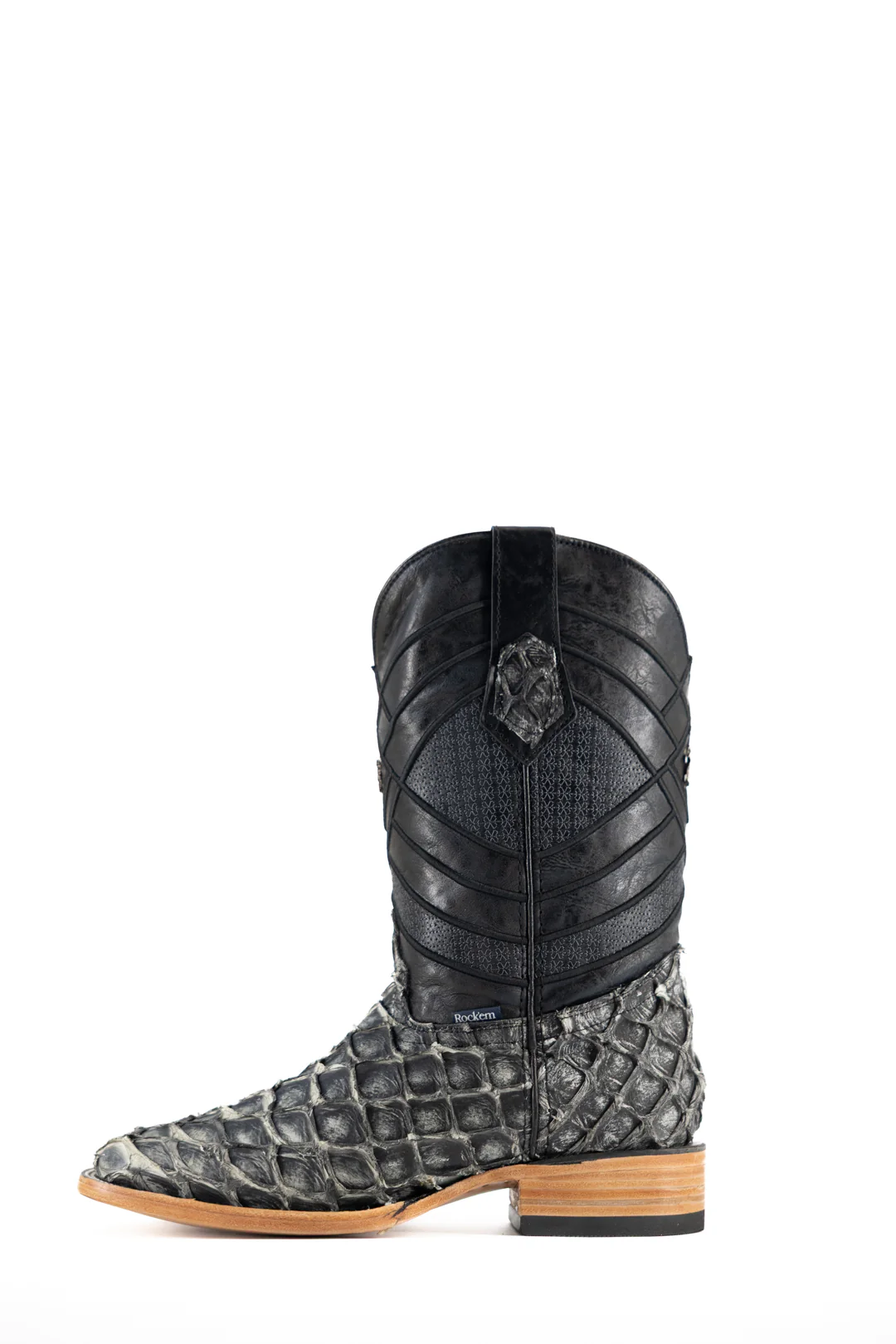 Prescott Pirarucu Exotic Square Toe Cowboy Boot - Image 12