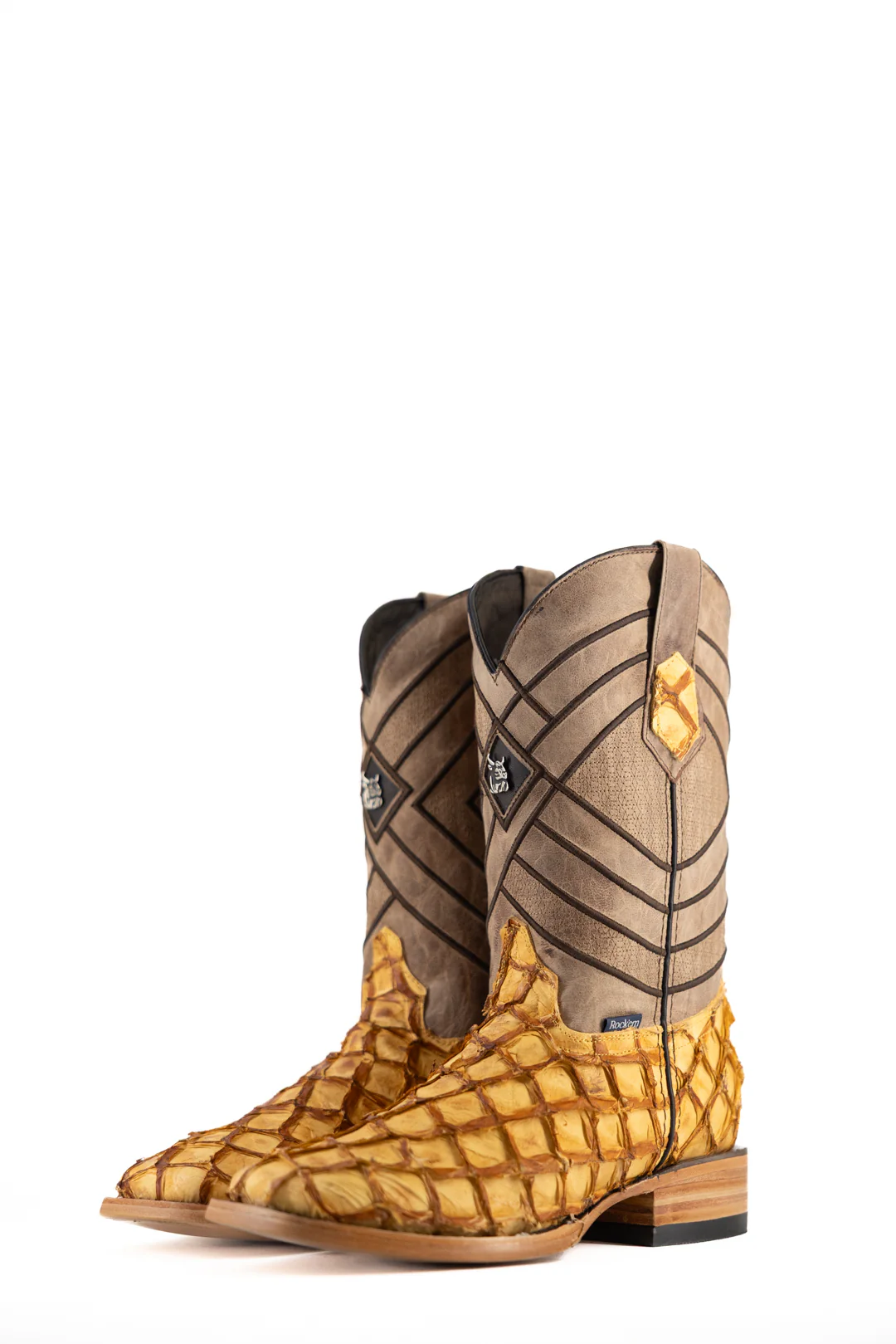 Prescott Pirarucu Exotic Square Toe Cowboy Boot - Image 16