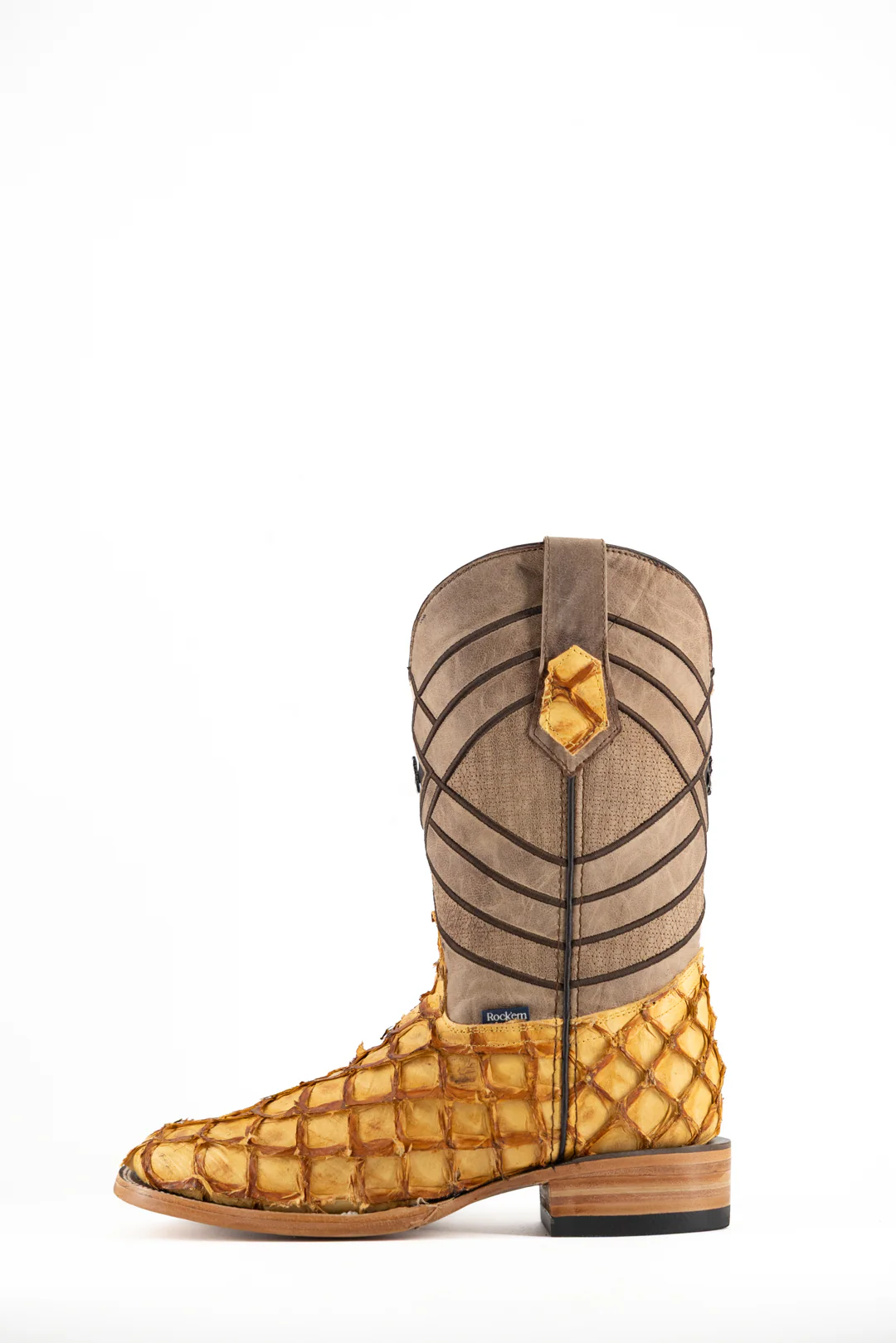 Prescott Pirarucu Exotic Square Toe Cowboy Boot - Image 17
