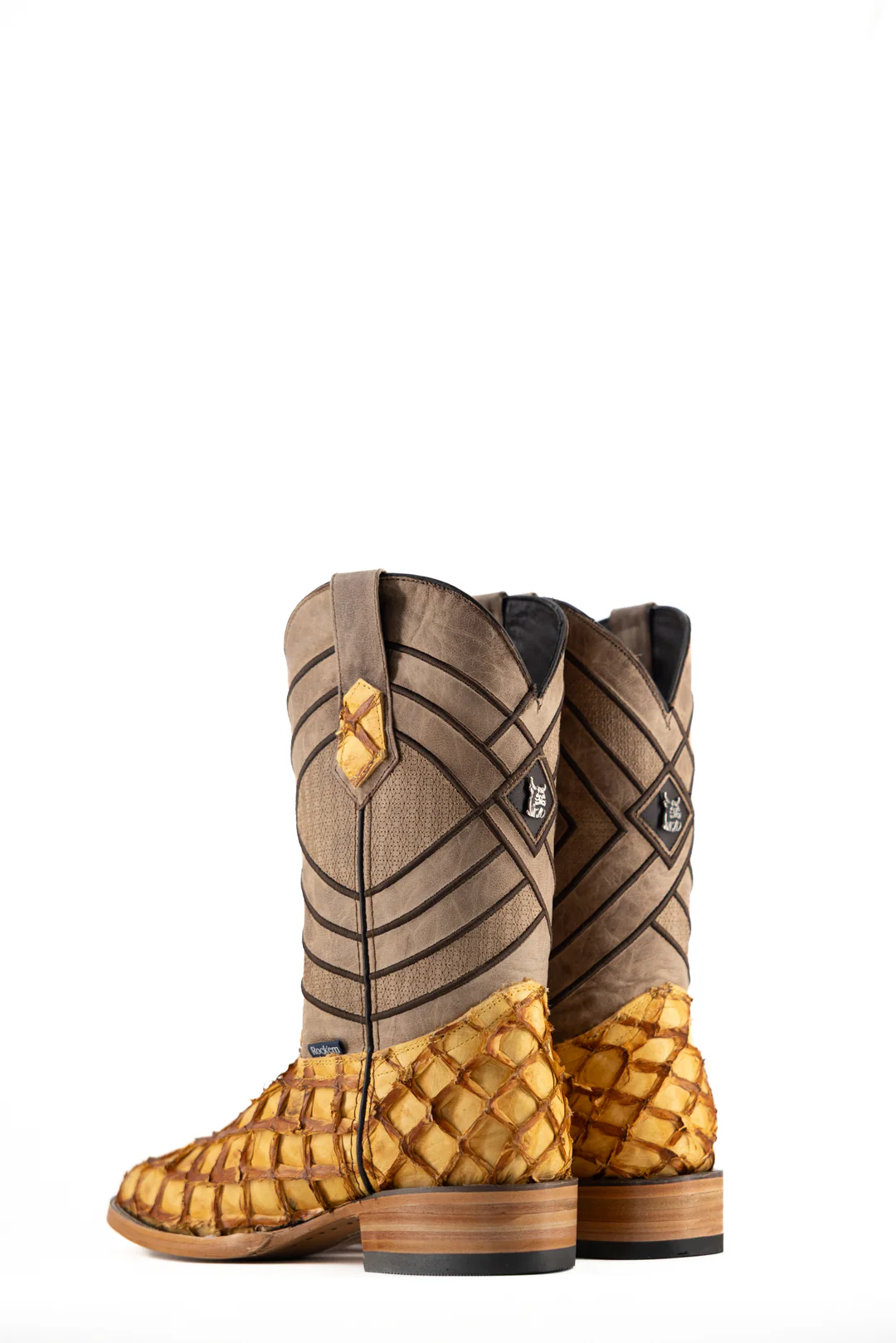Prescott Pirarucu Exotic Square Toe Cowboy Boot - Image 18