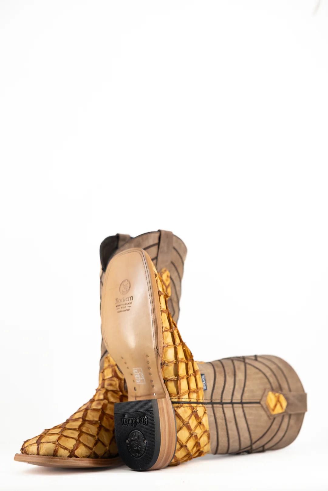 Prescott Pirarucu Exotic Square Toe Cowboy Boot - Image 19