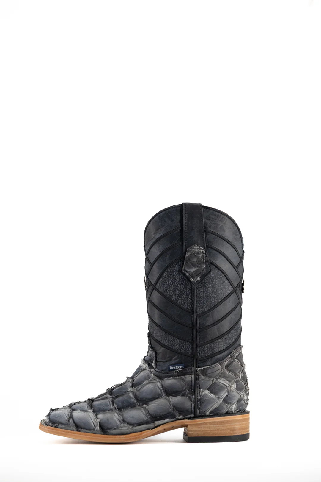 Prescott Pirarucu Exotic Square Toe Cowboy Boot - Image 22