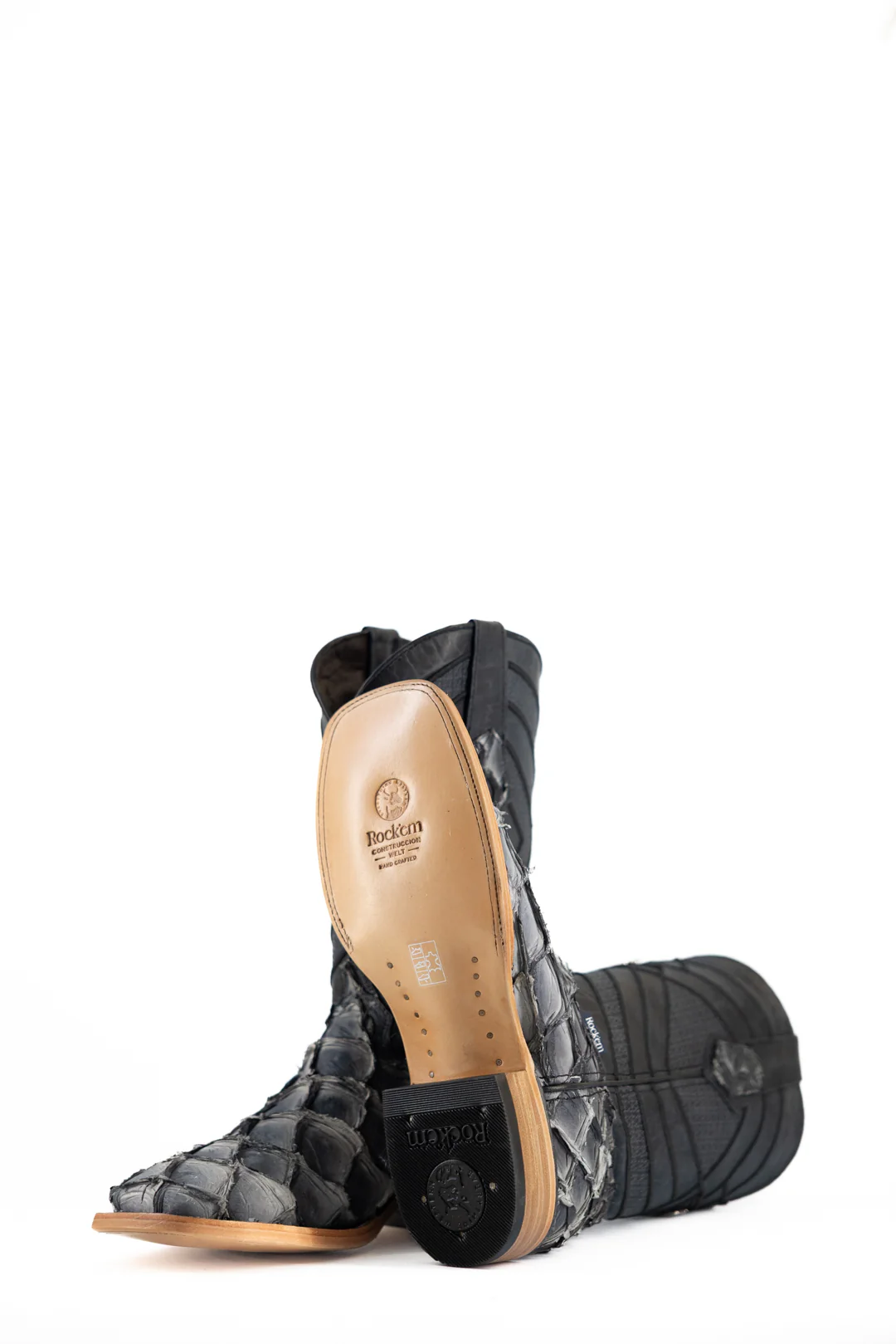 Prescott Pirarucu Exotic Square Toe Cowboy Boot - Image 24