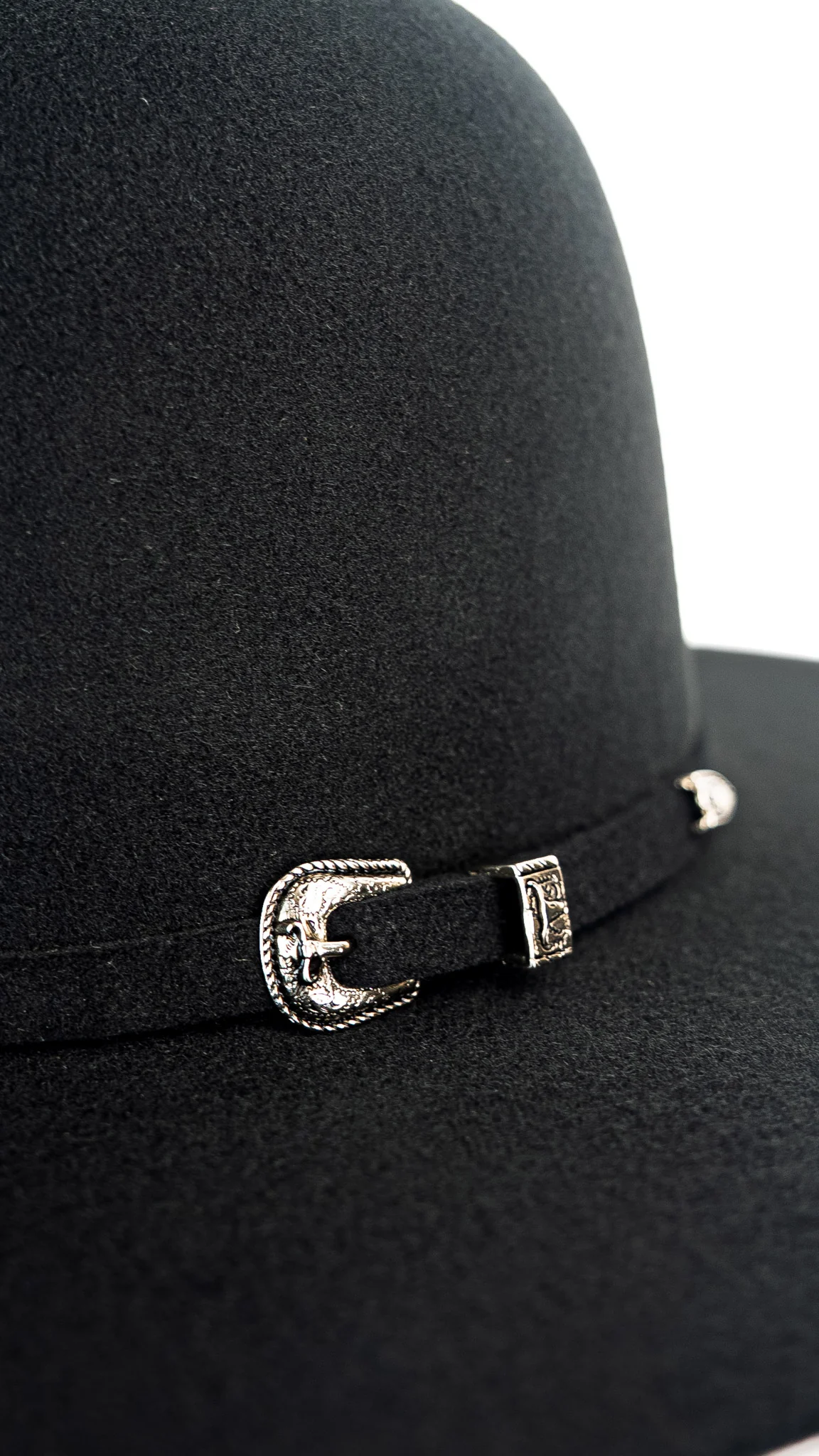 Rock'em 4X Black Kids Open Crown Felt Cowboy Hat - Image 4