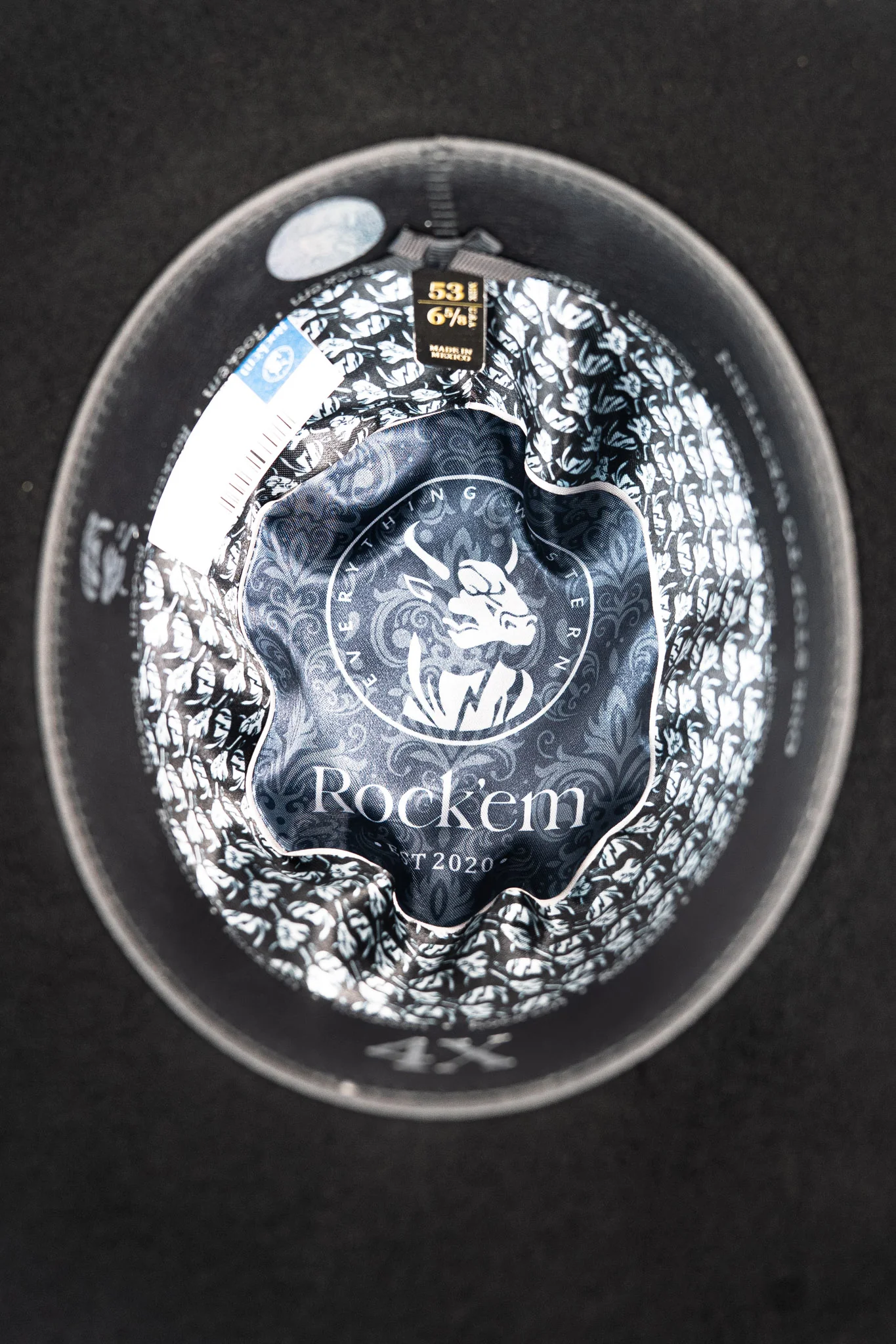 Rock'em 4X Black Kids Open Crown Felt Cowboy Hat - Image 6
