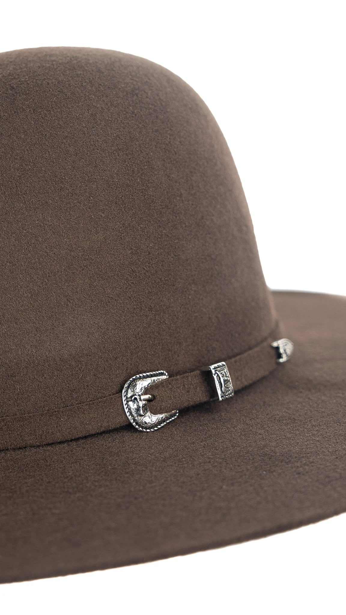 Rock'em 4X Brown Kids Open Crown Felt Hat Cowboy Hat - Image 2