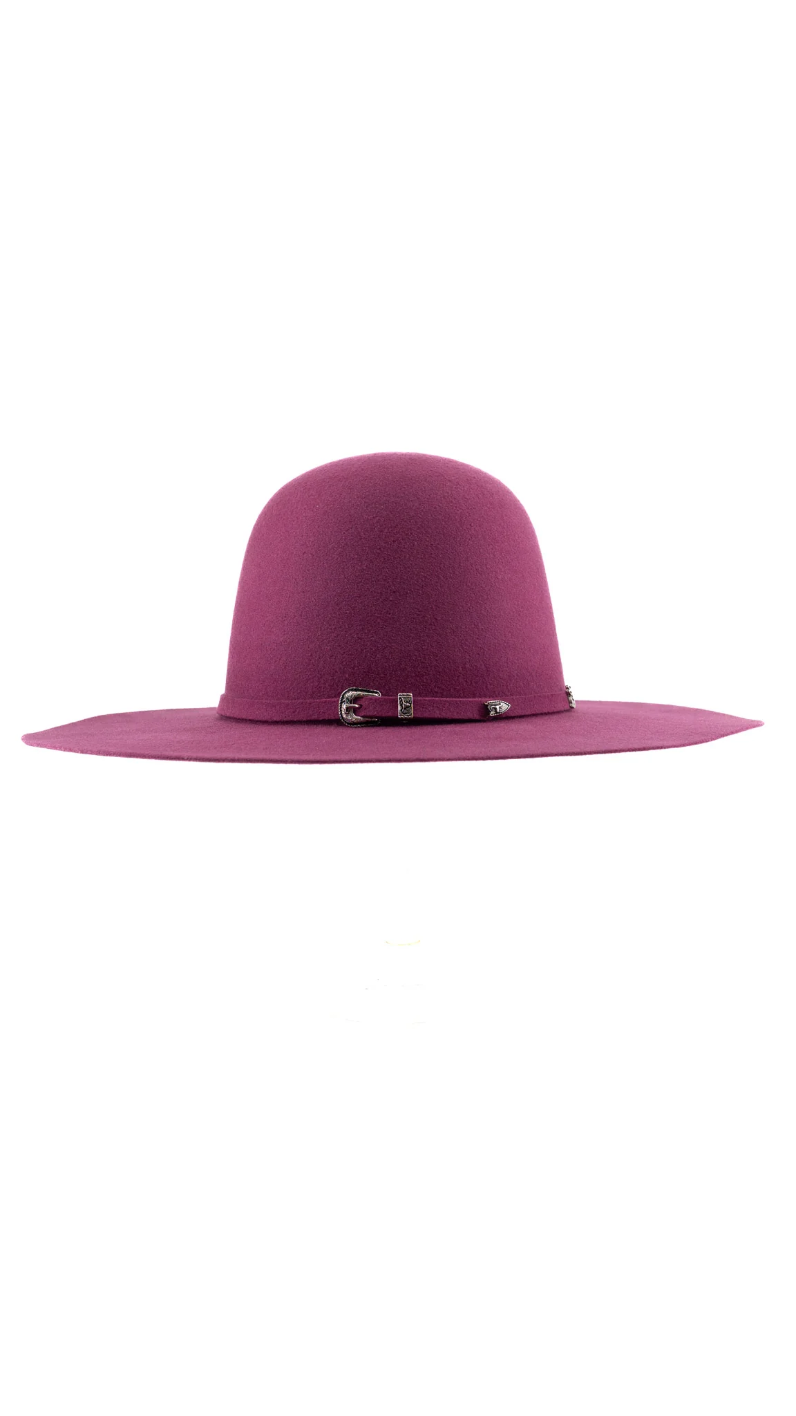 Rock'em 4X Dark Mauve Open Crown Felt Cowboy Hat - Image 2