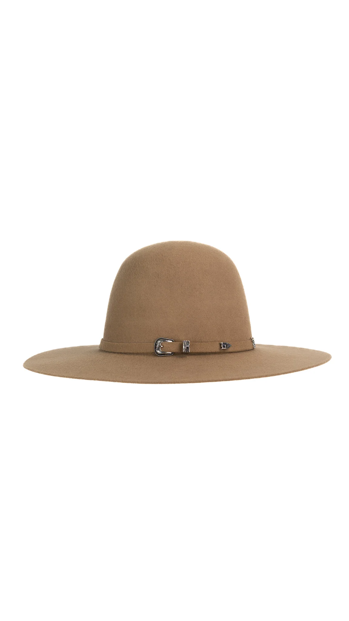 Rock'em 4X Khaki Kids Open Crown Felt Cowboy Hat - Image 2