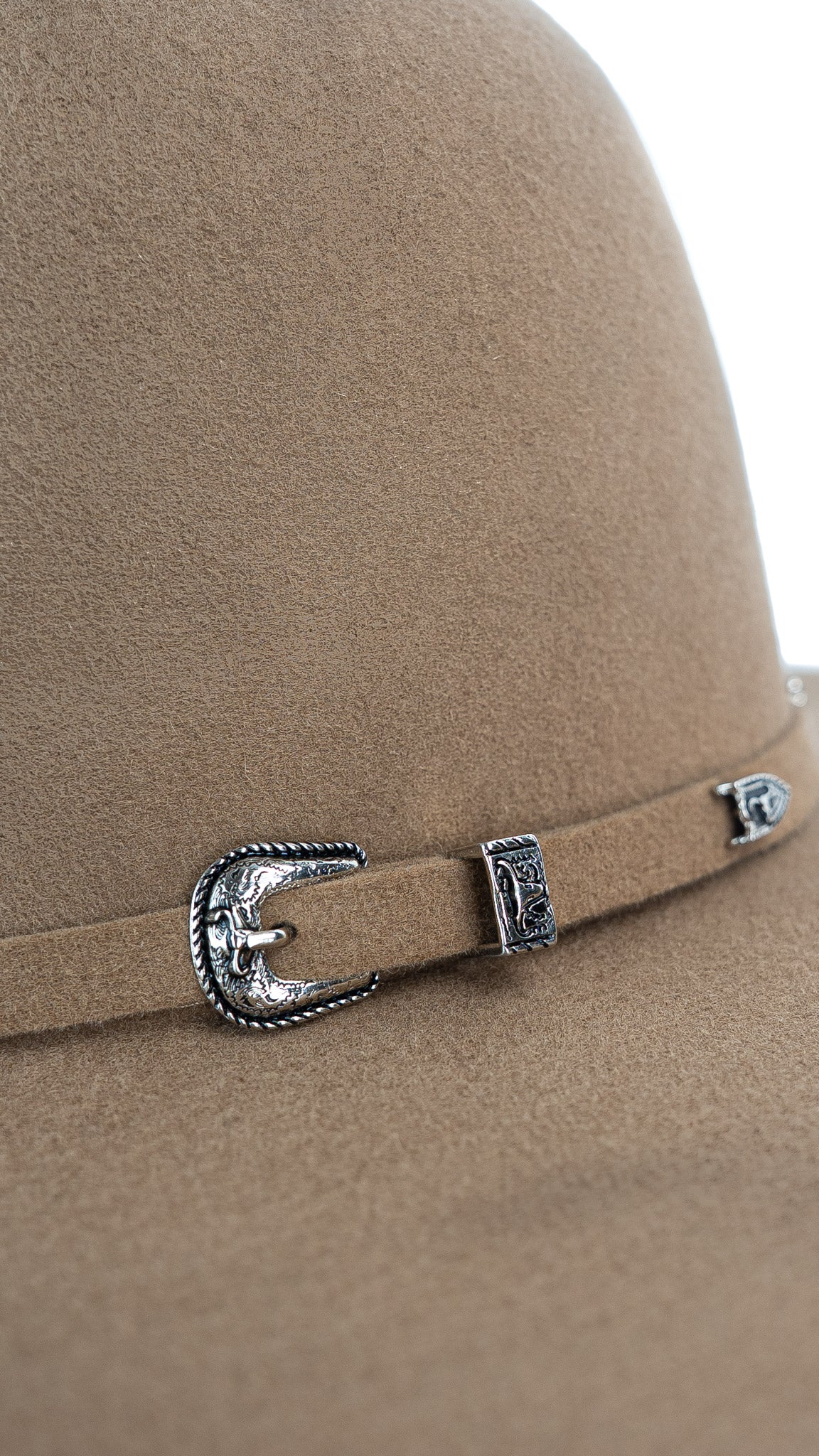Rock'em 4X Khaki Kids Open Crown Felt Cowboy Hat - Image 5